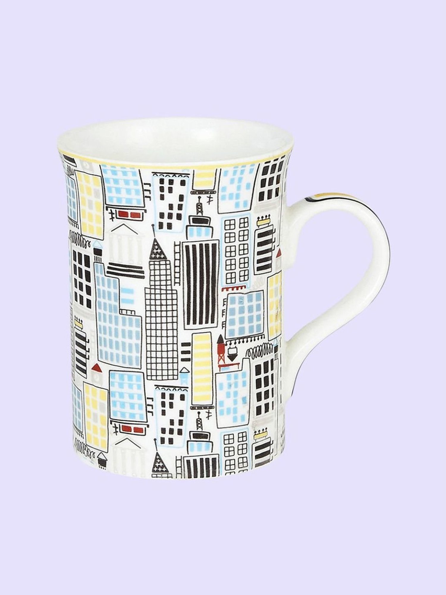 Living Scapes by Pantaloons Multicolor Bone China Tea Coffee Mugs (0.3 L)