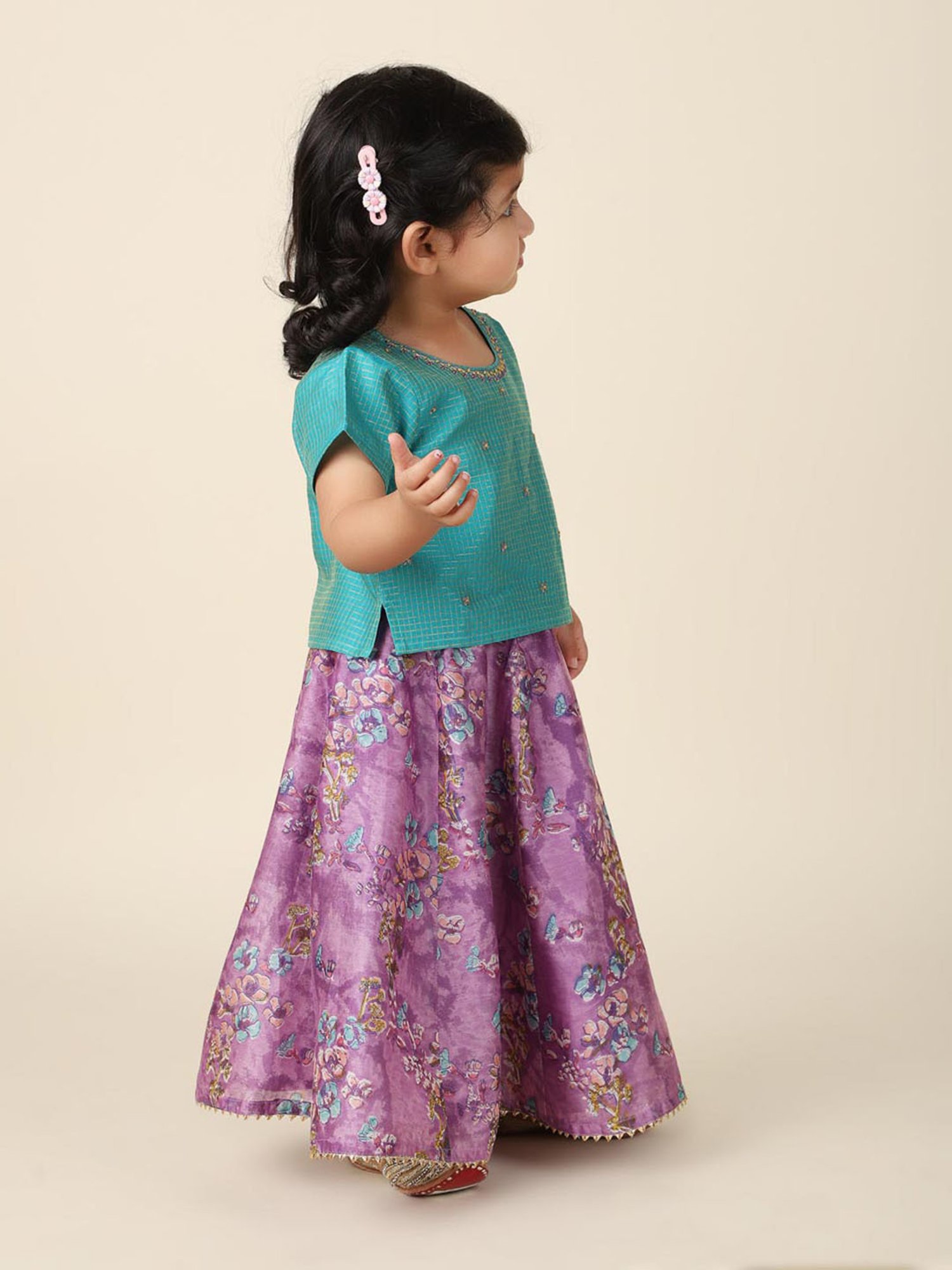 Nino Bambino Kids Navy & White Checks Kurta with Pyjama