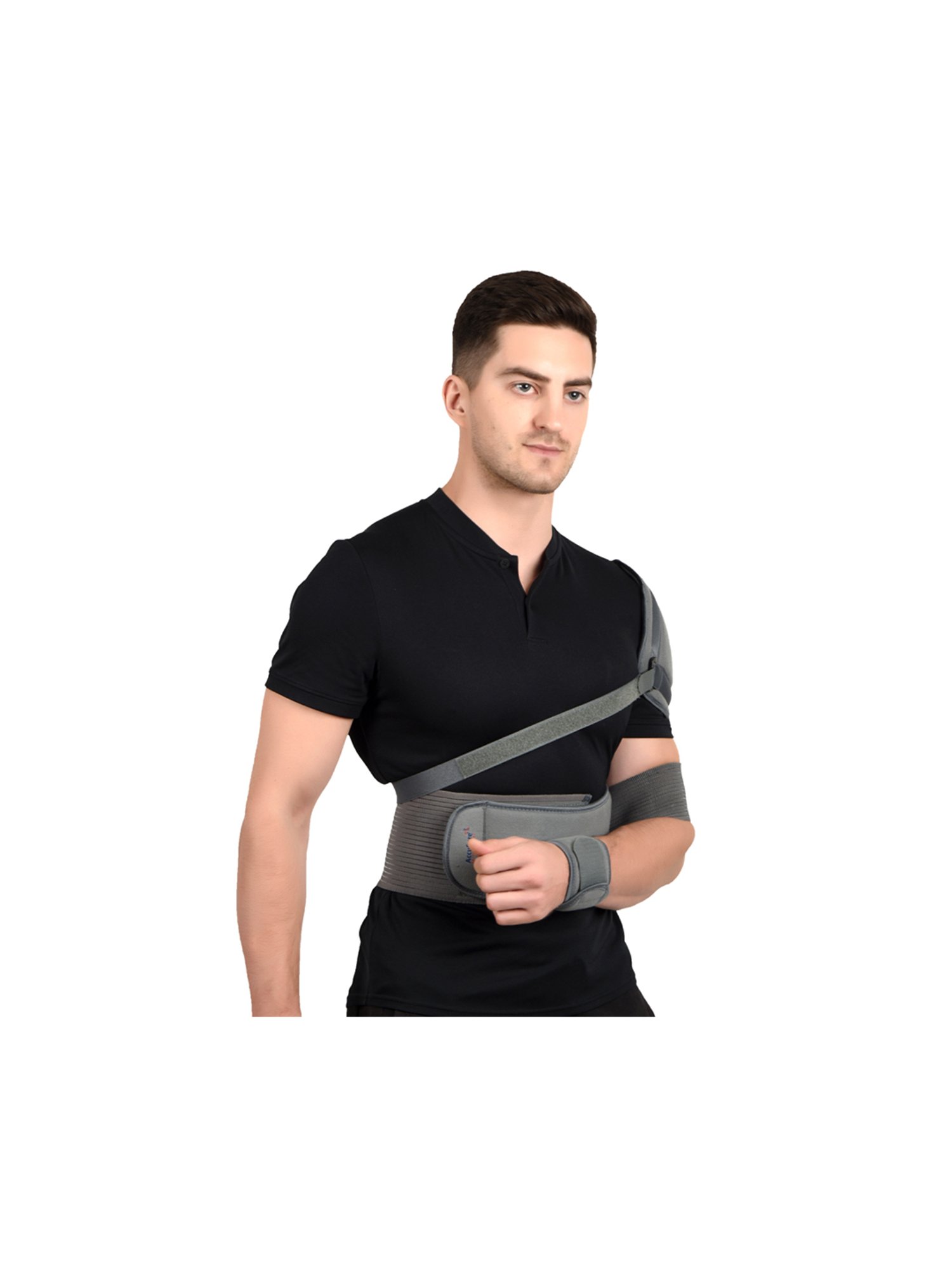 HealthSense Posture Corrector for Men, Back Pain Relief with Back Support Belt (Small) - Black