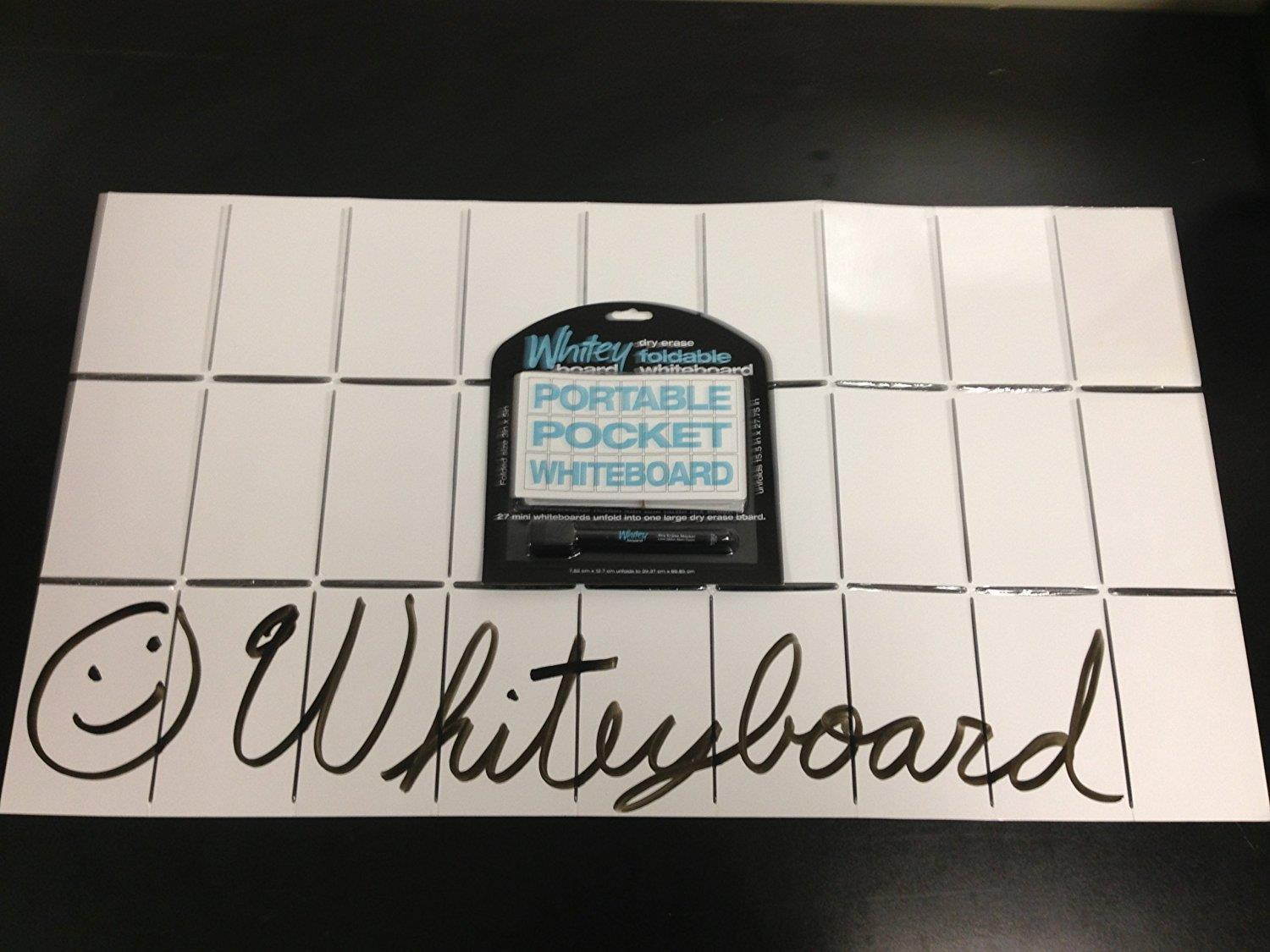 Bullseye Office Writeyboard - Foldable Portable Pocket Whiteboard with Marker