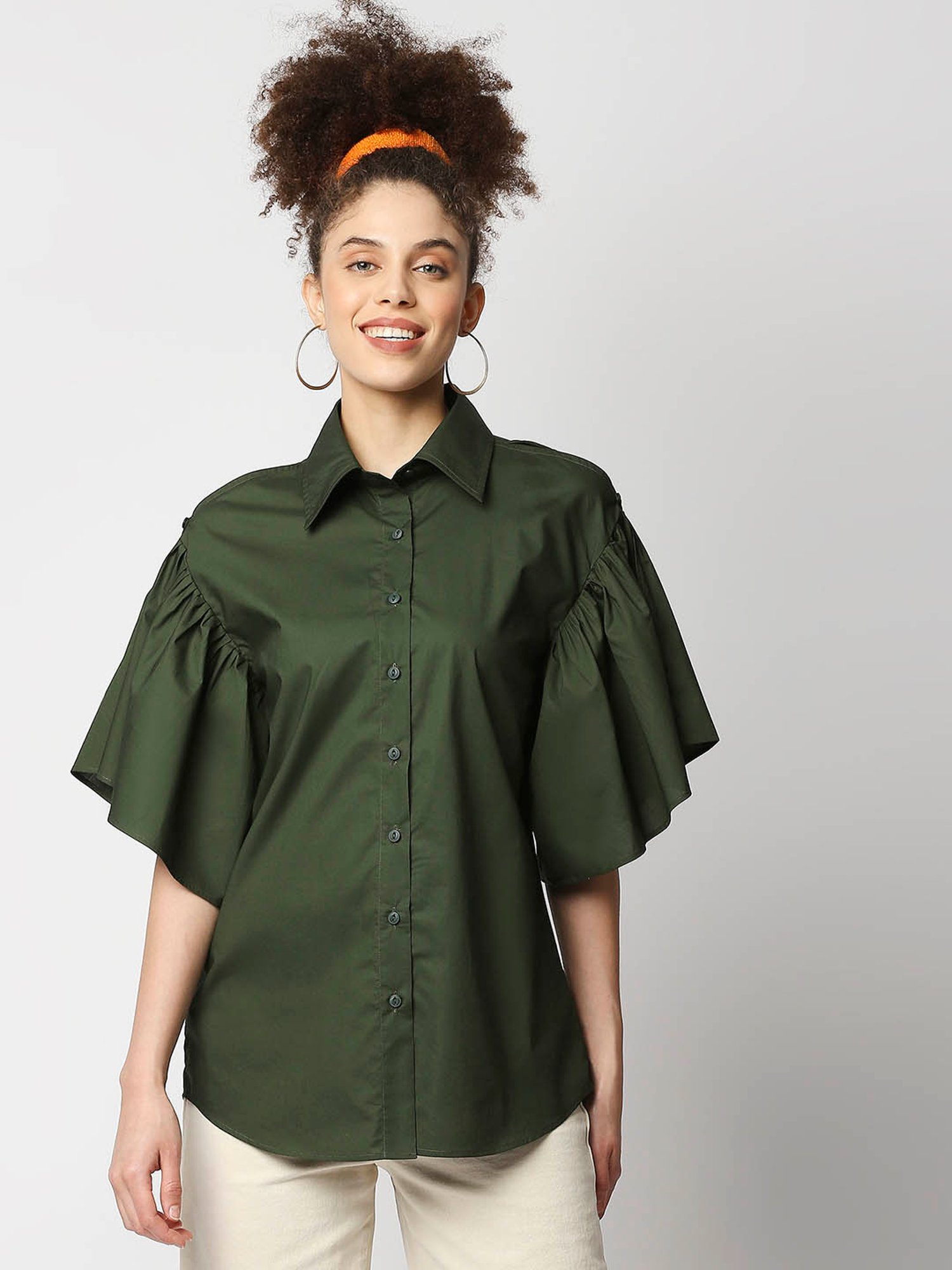 Remanika Green Regular Fit Shirt
