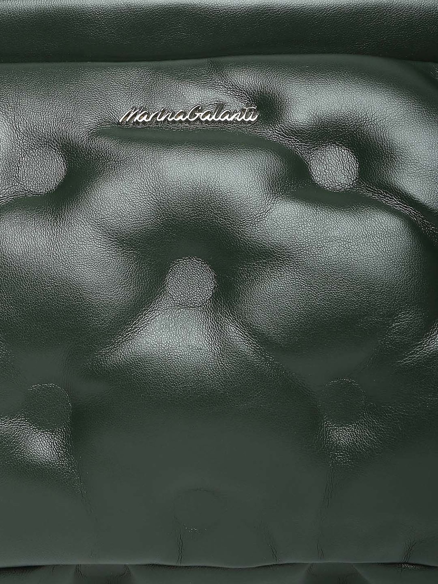 Marina Galanti Green Textured Medium Sling Handbag