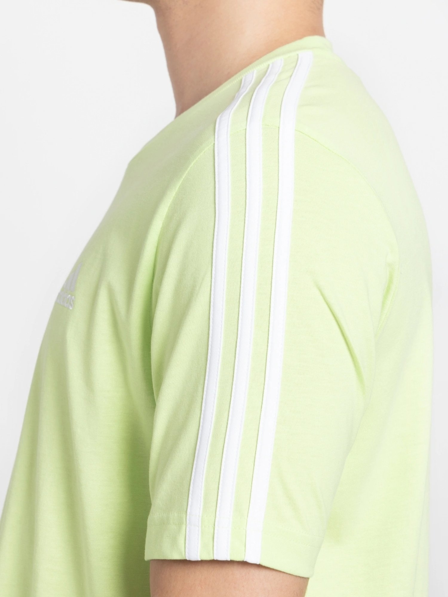 Adidas Green Cotton Regular Fit T-Shirt