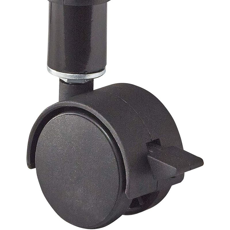 Homz 4-Drawer Medium Rolling Storage Cart - Black with Smoke Drawers