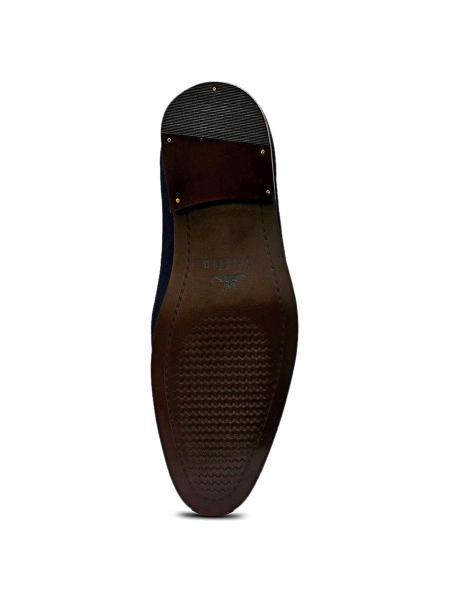 Griffin Men's TANGERINE INCRESPO BELGIAN Navy Casual Loafers