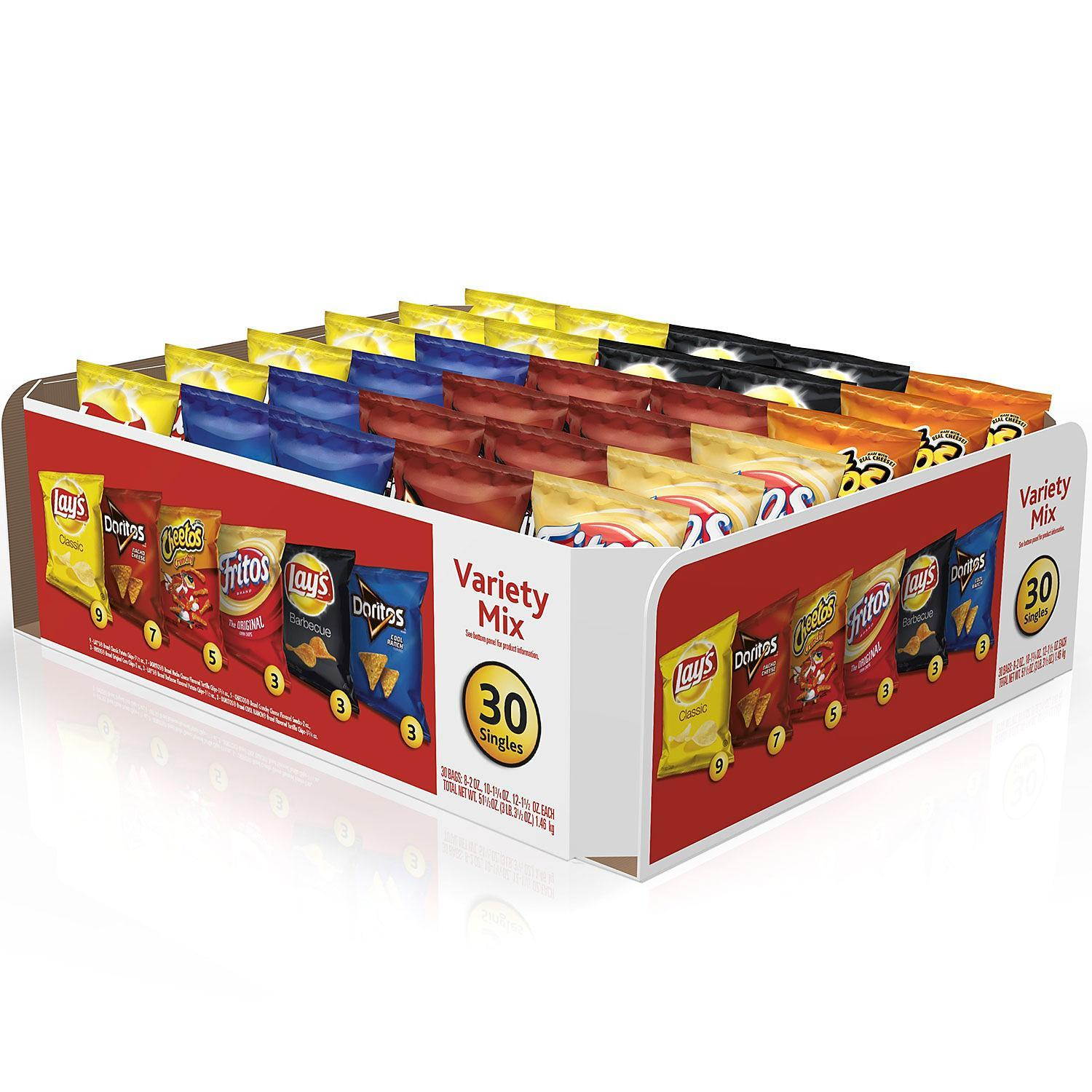 Frito-Lay Classic Variety Mix Assorted 30 Bags per Box 52347