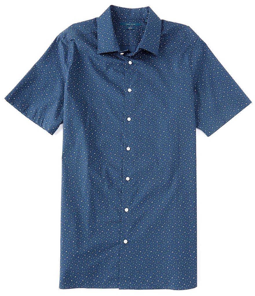 Visconti Big & Tall Check Skulls Print Long-Sleeve Woven Shirt