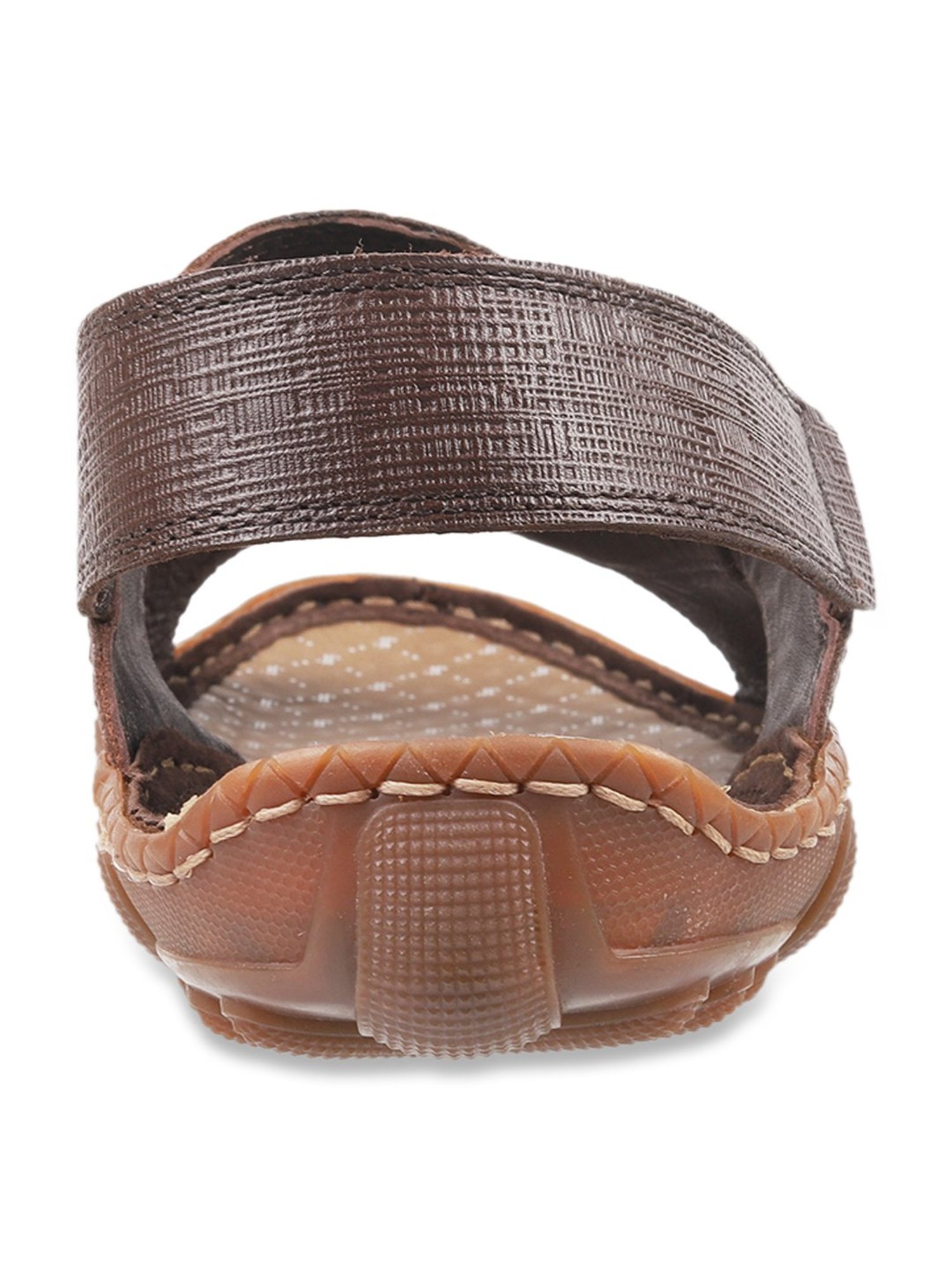 J. Fontini by Mochi Men's Brown Back Strap Sandals
