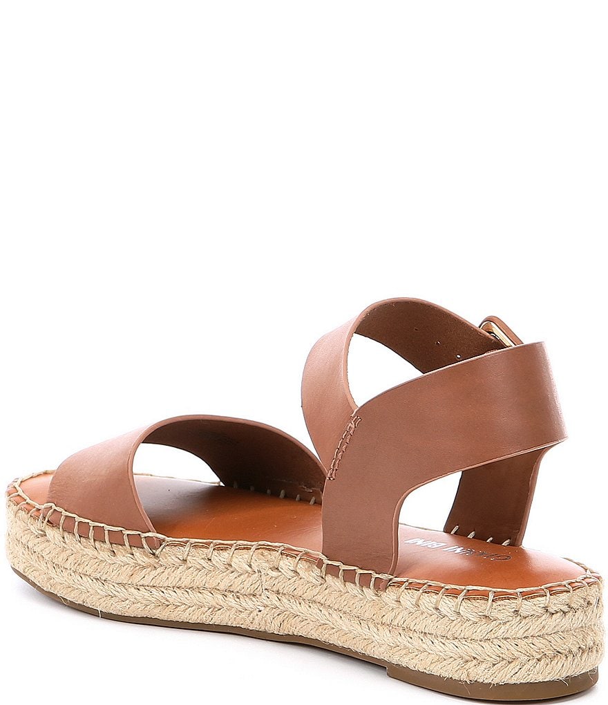 Gianni Bini Kaygan Leather Espadrille Flatform Sandals