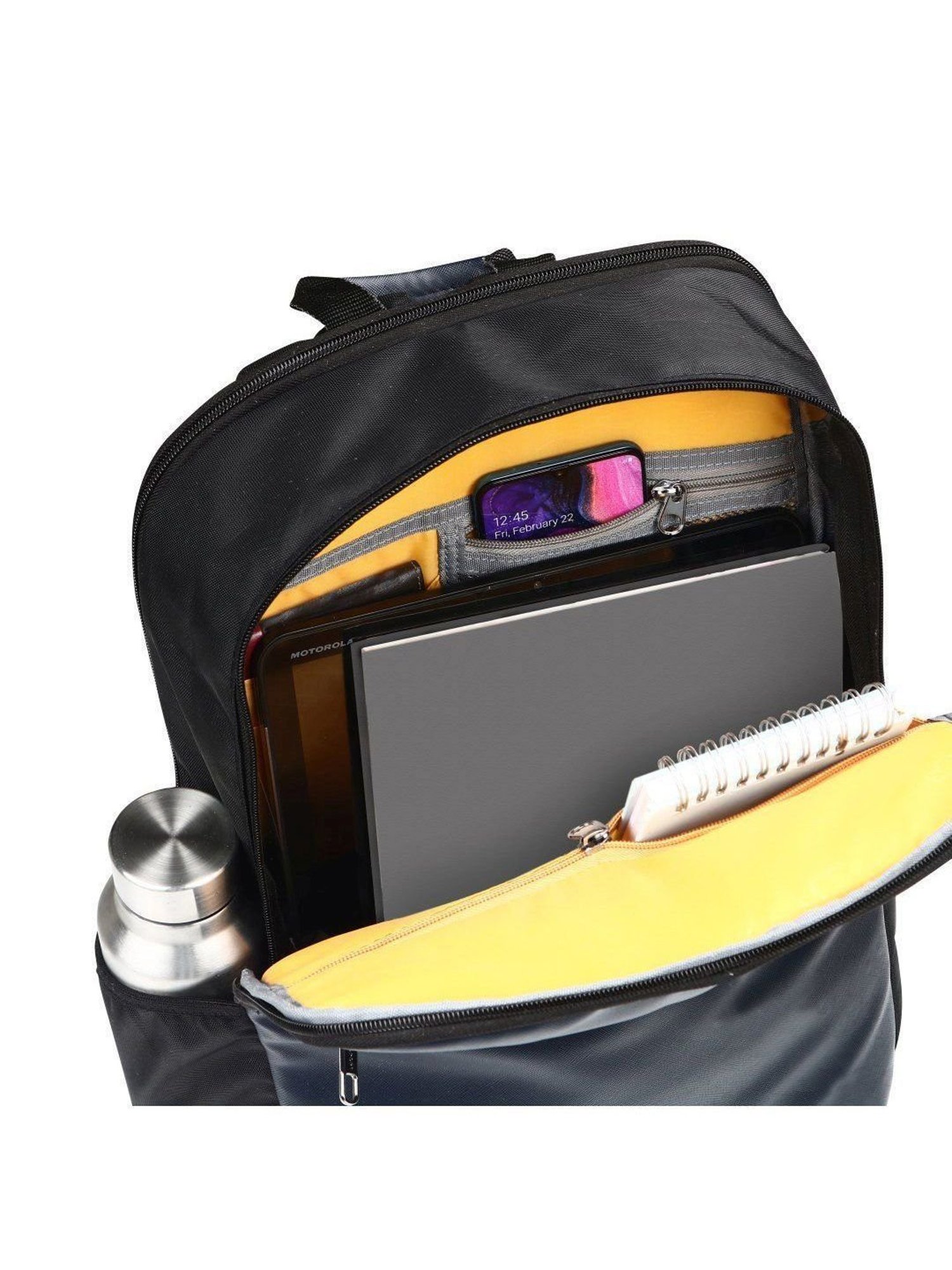 LAVIE SPORT Grey Polyester Medium Laptop Backpack