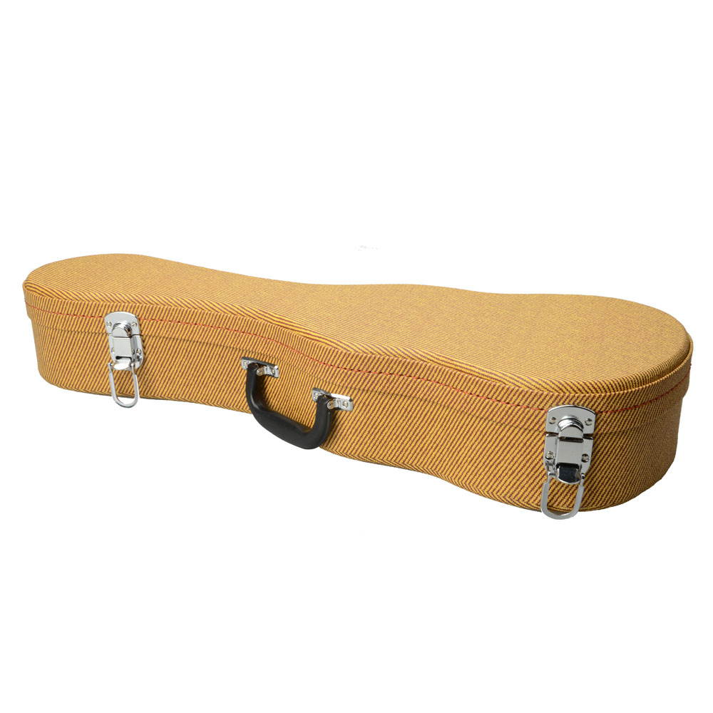 Magace 21" Leather Ukulele Case,Top Grade Concert Classic Hard Case