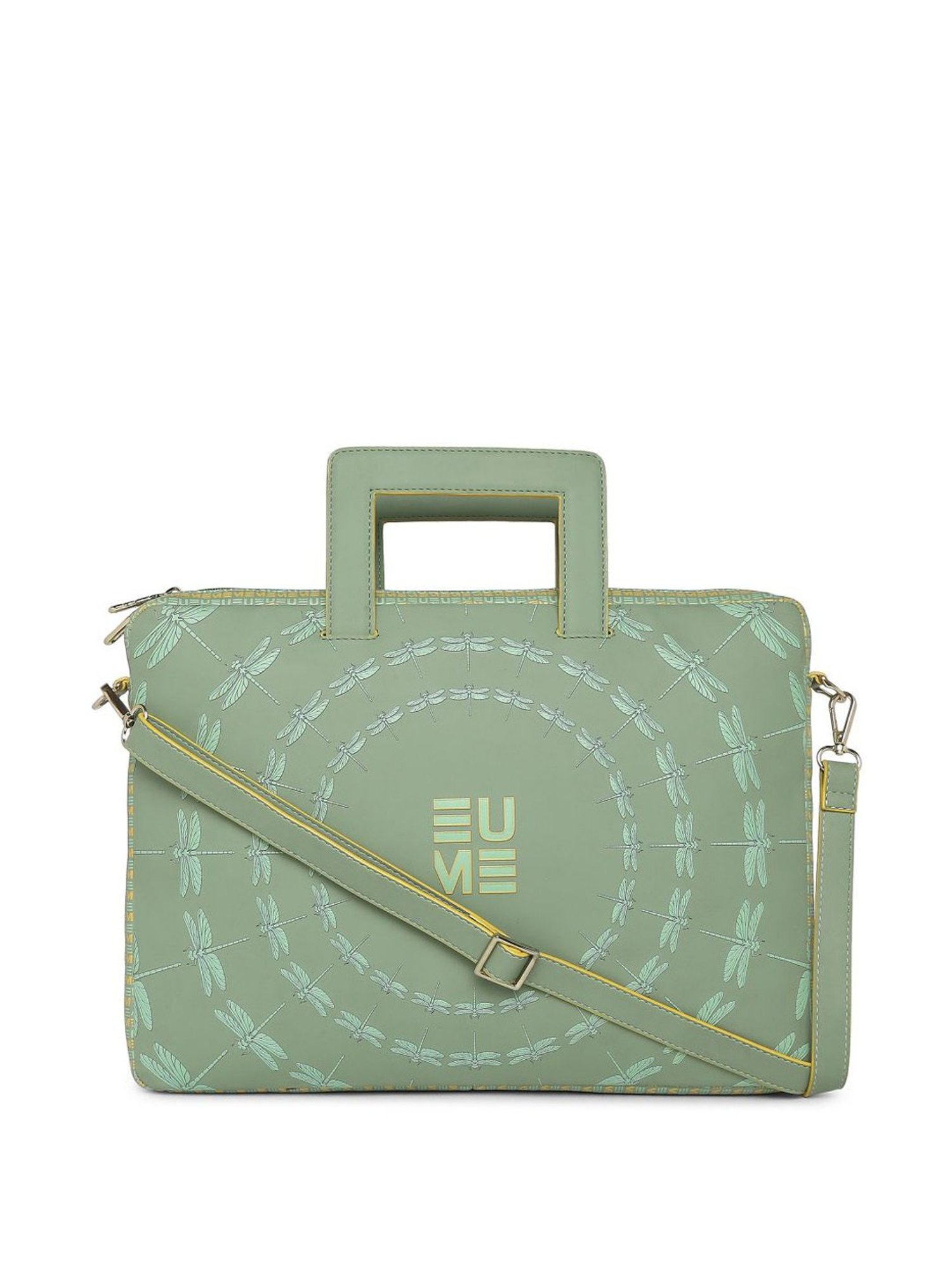 Baggit Brown PVC Solid Laptop Messenger Bag