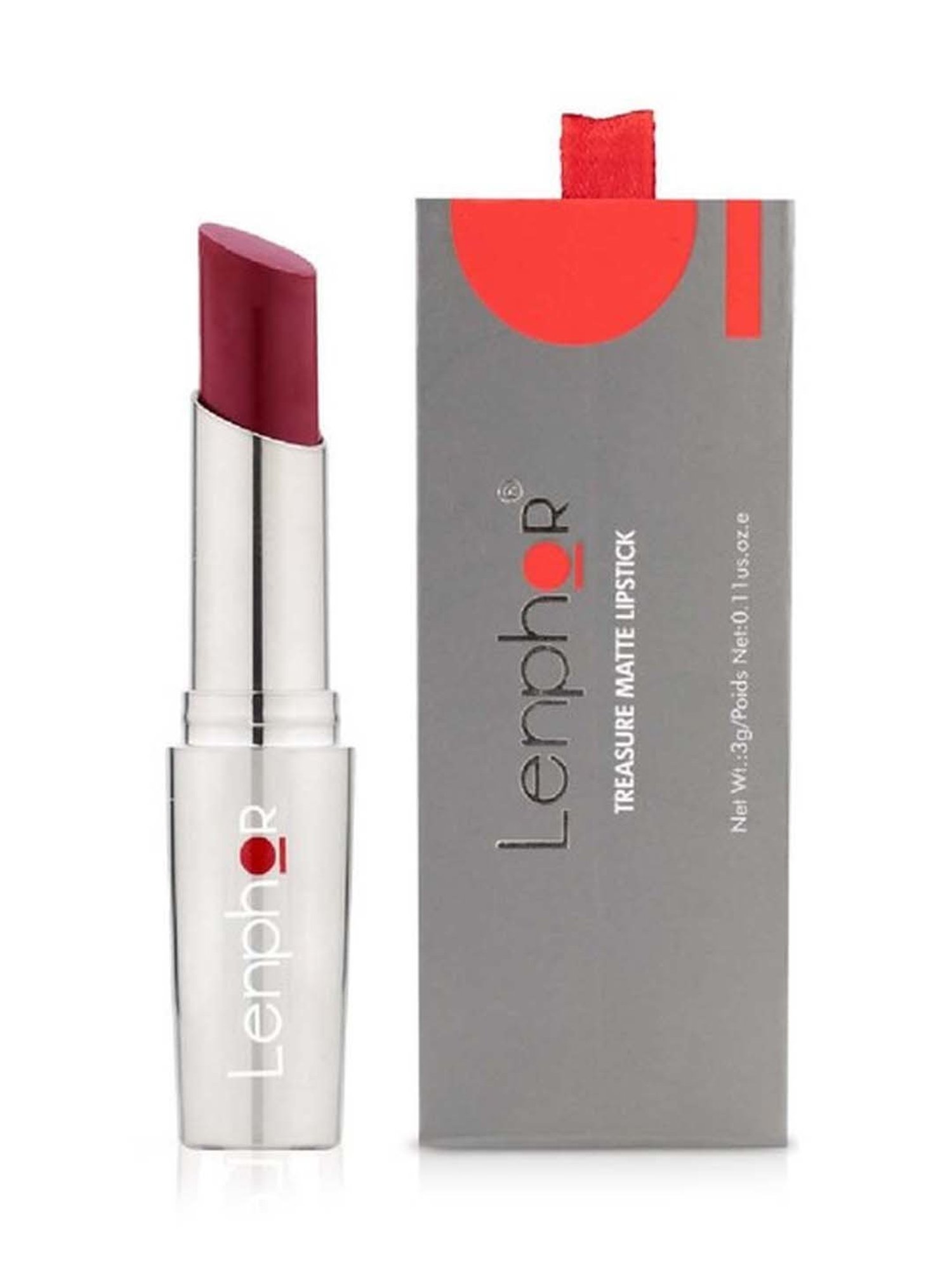 Lenphor Treasure Matte Lipstick Violet Rose 03 - 3 gm