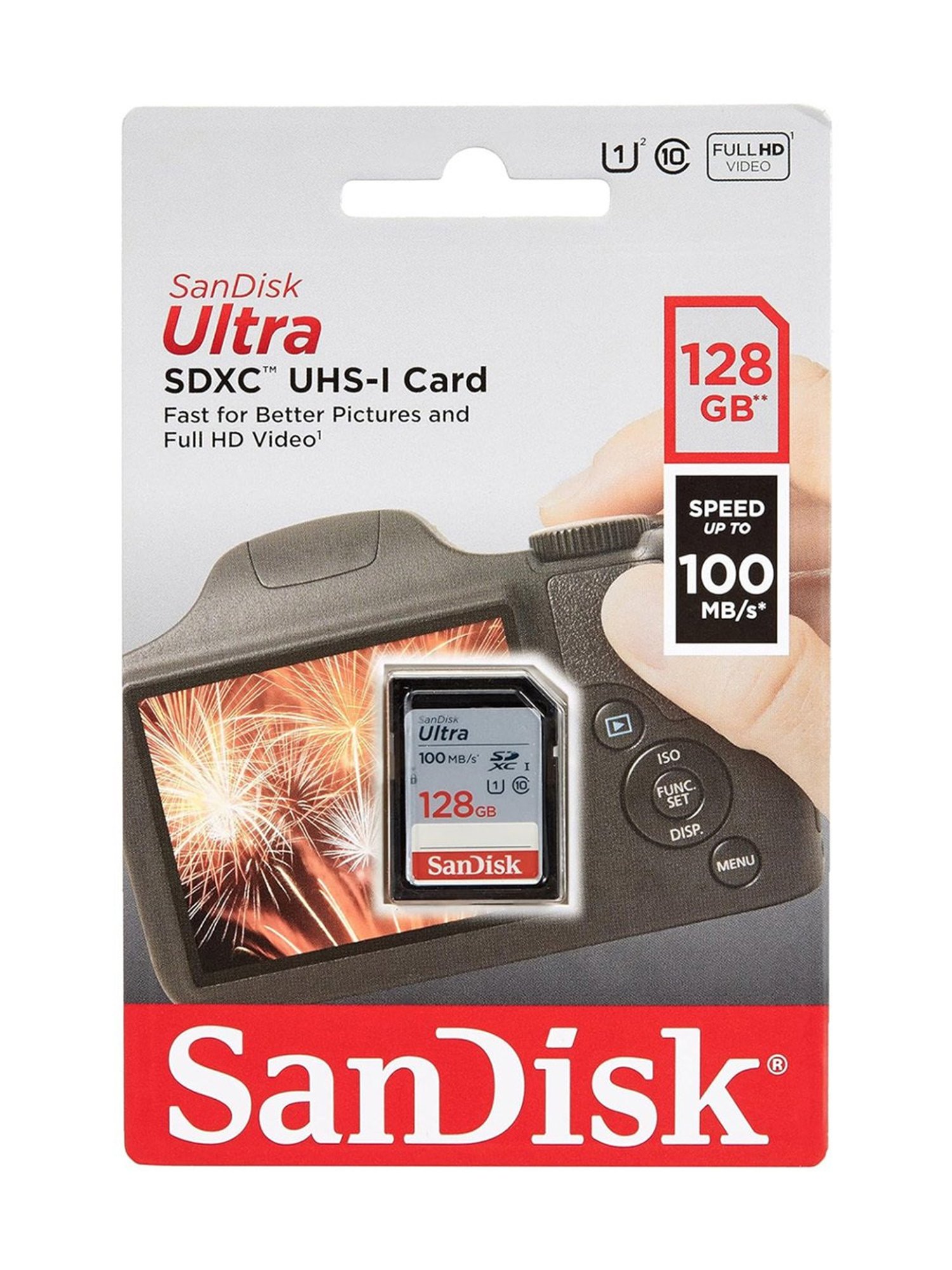 SanDisk Extreme microSD UHS I Card 128GB for 4K Video on Smartphones and Action Cameras (Red/Yellow)