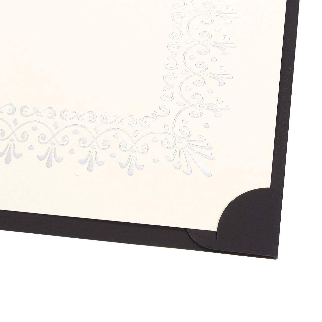 12-Pack Certificate Holder - Diploma Cover, Document Cover for Letter-Sized Award Certificates, Black, Gold Foil, 11.2 x 8.8 inches