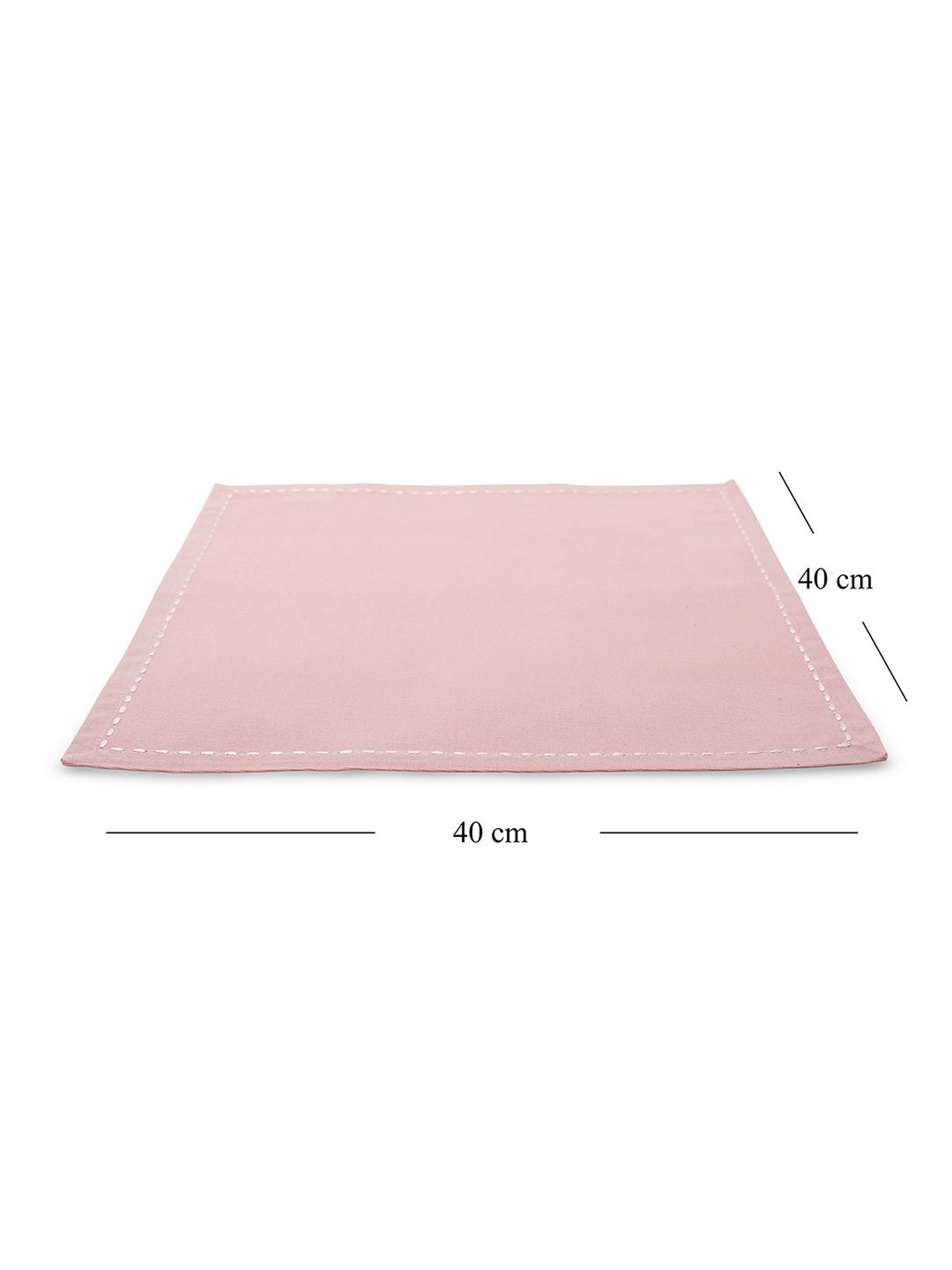Pure Home and Living Pink Cotton Solid Table Napkins