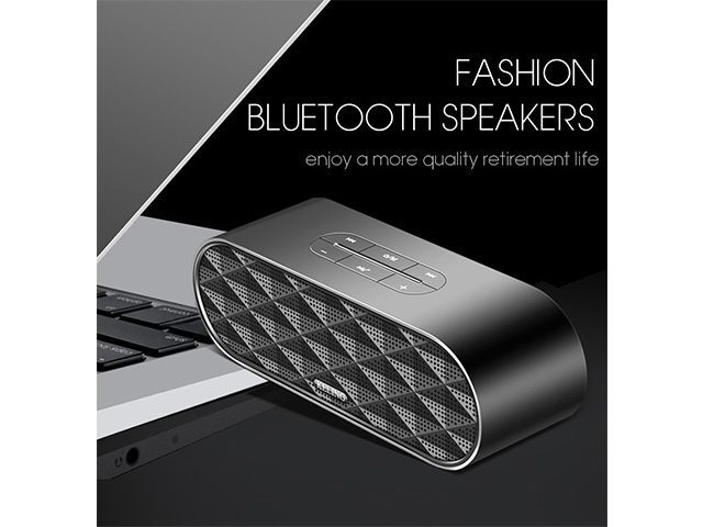 Autofeel Subwoofer Bluetooth Speaker Hifi Dual Bass Loudspeakers Wireless Stereo Metal Column FM Radio Soundbar Mini Portable Speakers Support TF Handsfree Mic For iPhone Samsung Phone Computer
