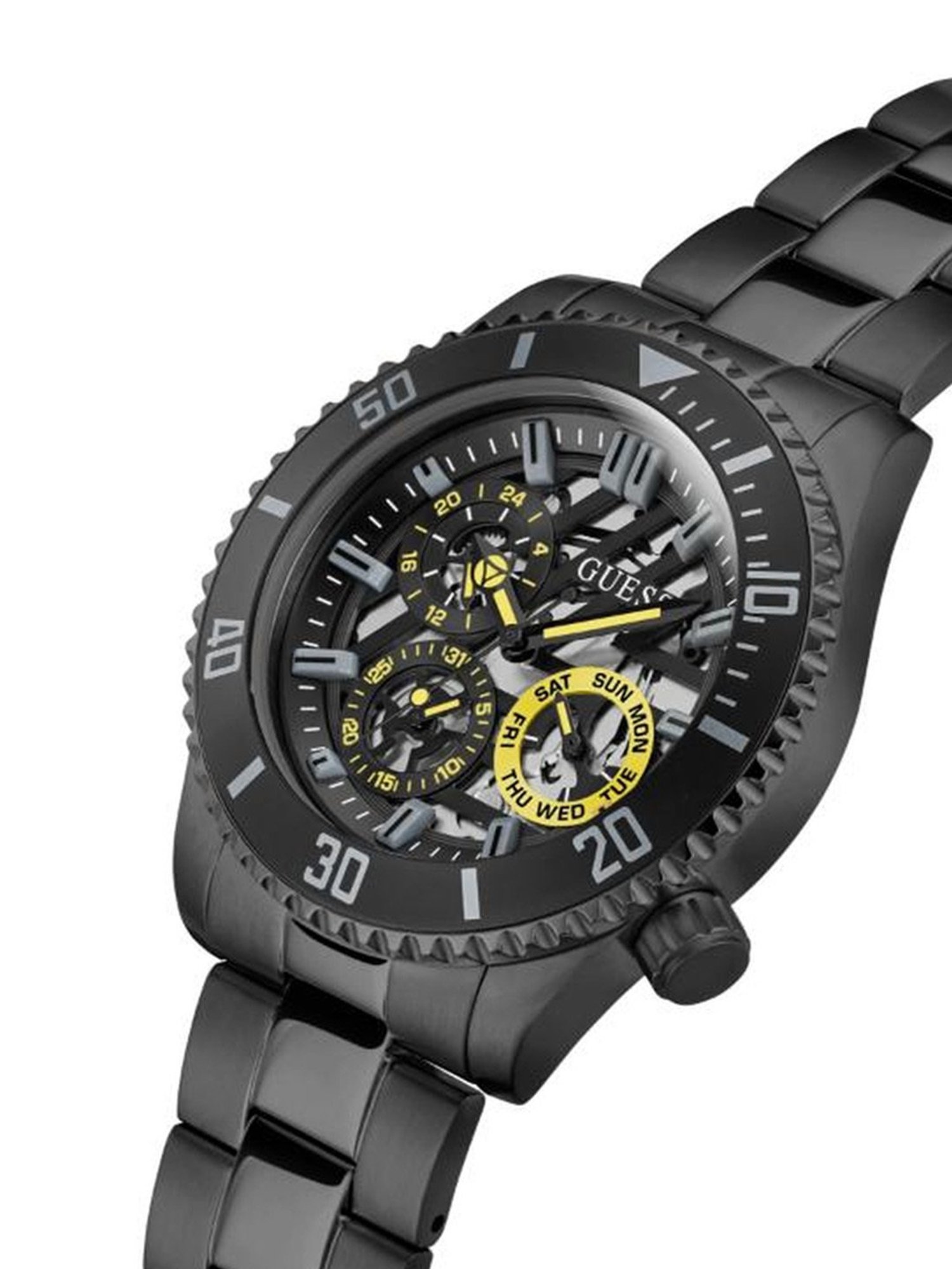 GUESS AXLE Men Round Black Dial Analog Watch - GW0488G3