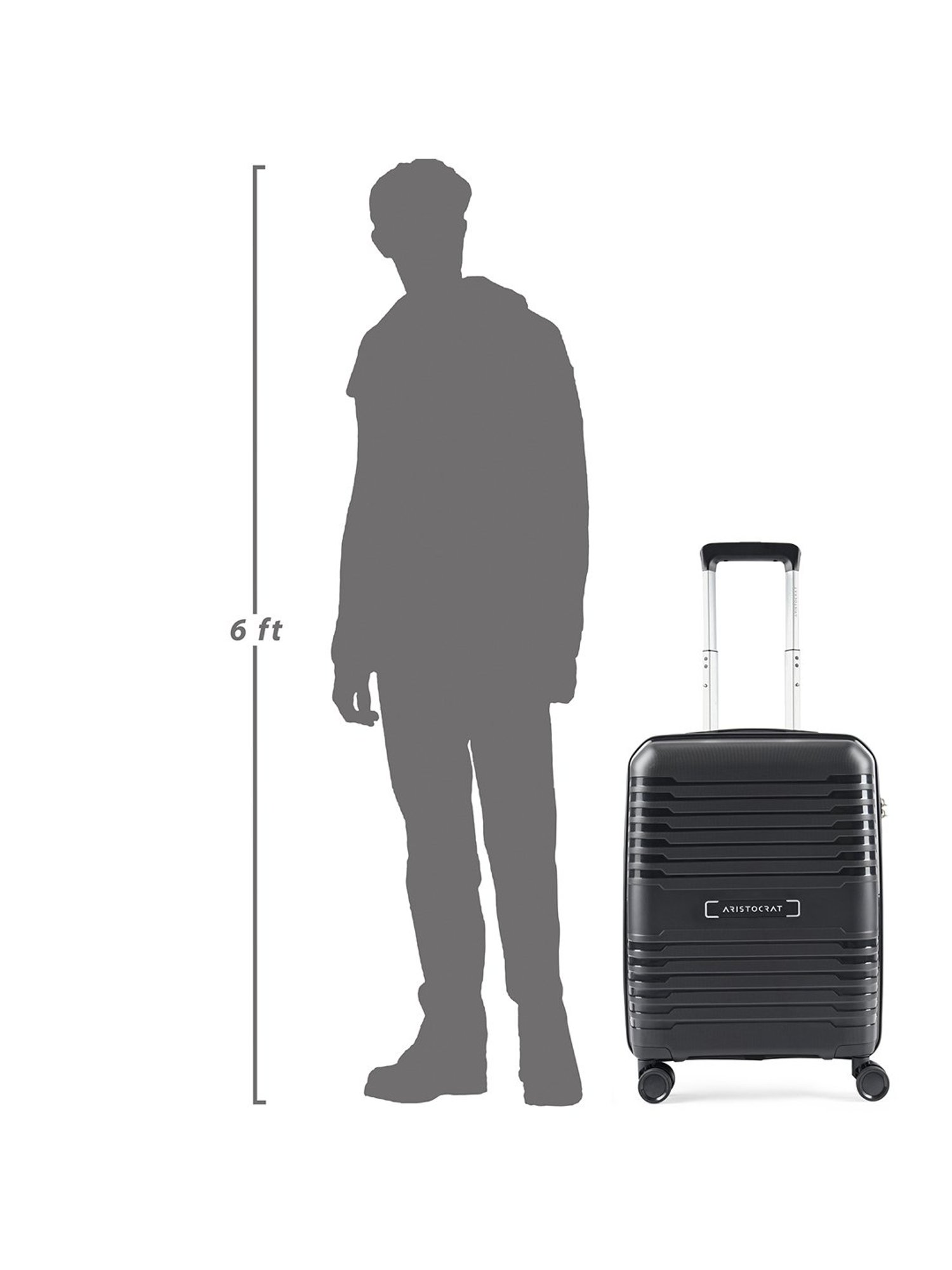 Skybags Salsa Red Solid Hard Medium Trolley Bag - 46 cm