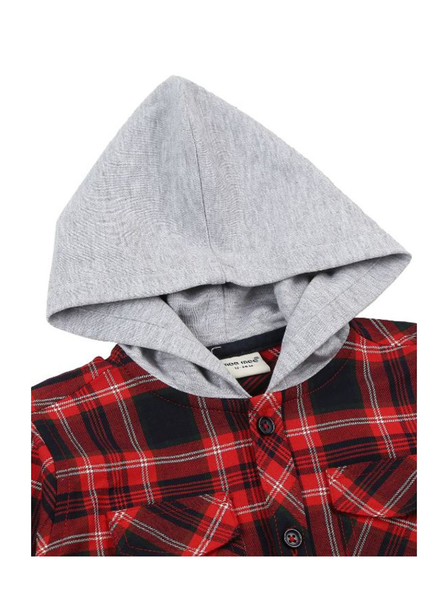 Mee Mee Kids Red & Navy Checks Full Sleeves  Shirt