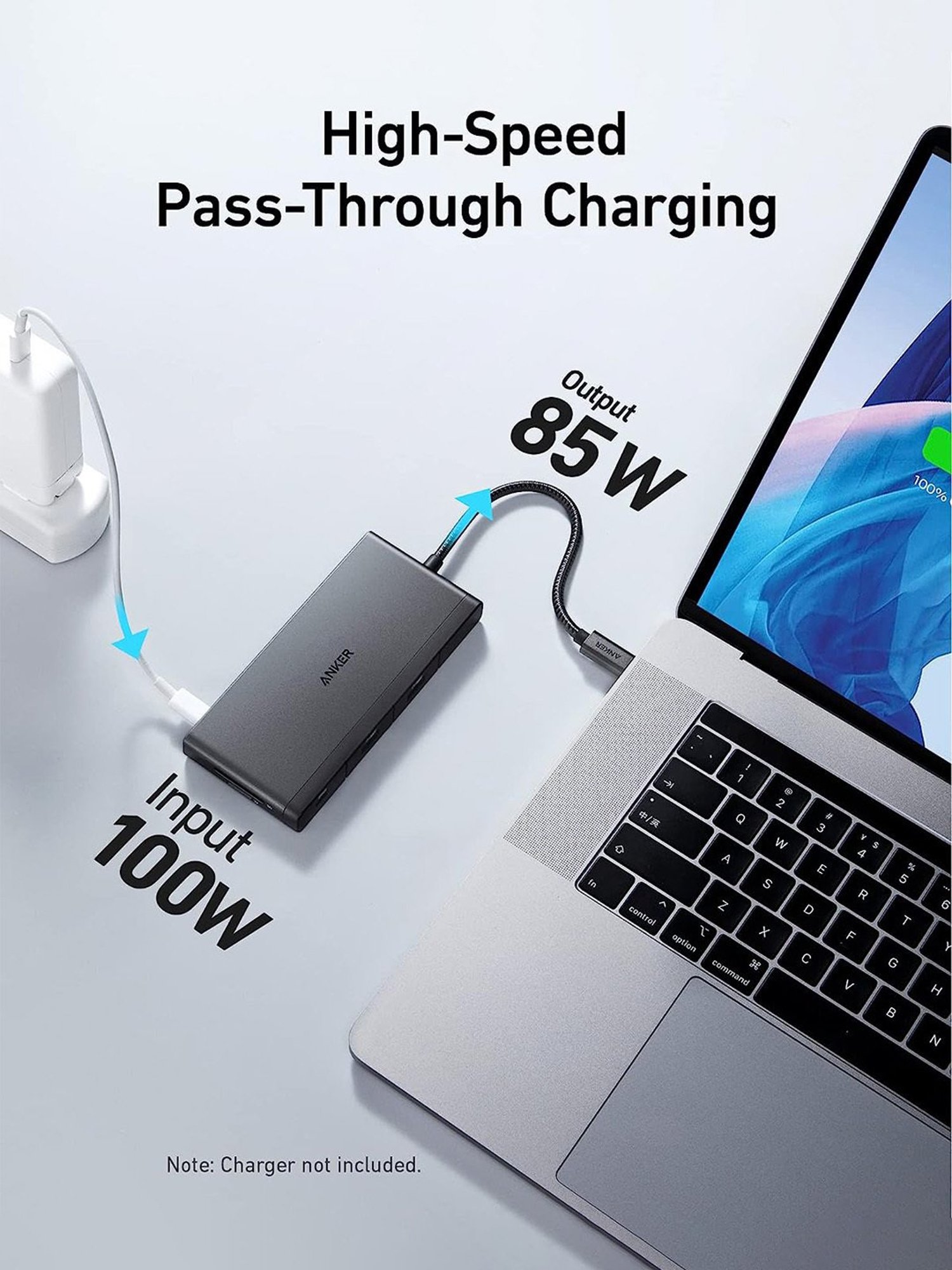 Anker USB C Hub, 552 USB-C Hub (9-in-1, 4K HDMI) with 100W Power Delivery (Black)