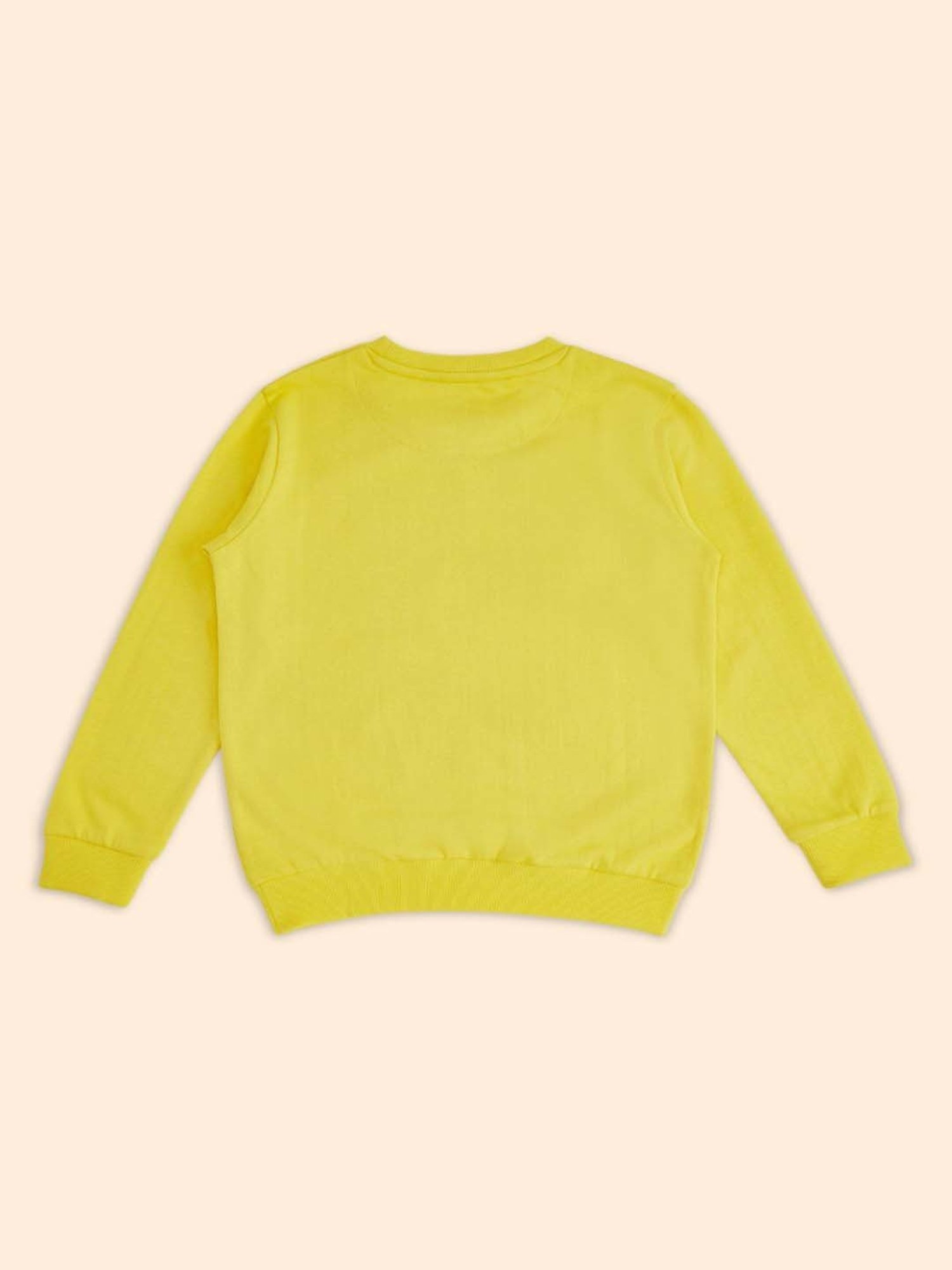 Pantaloons Baby Kids Yellow Printed Full Sleeves Sweatshirt