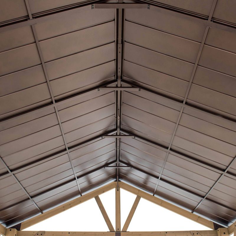 8.5' Elysium Attached Louvered Pergola - Vita