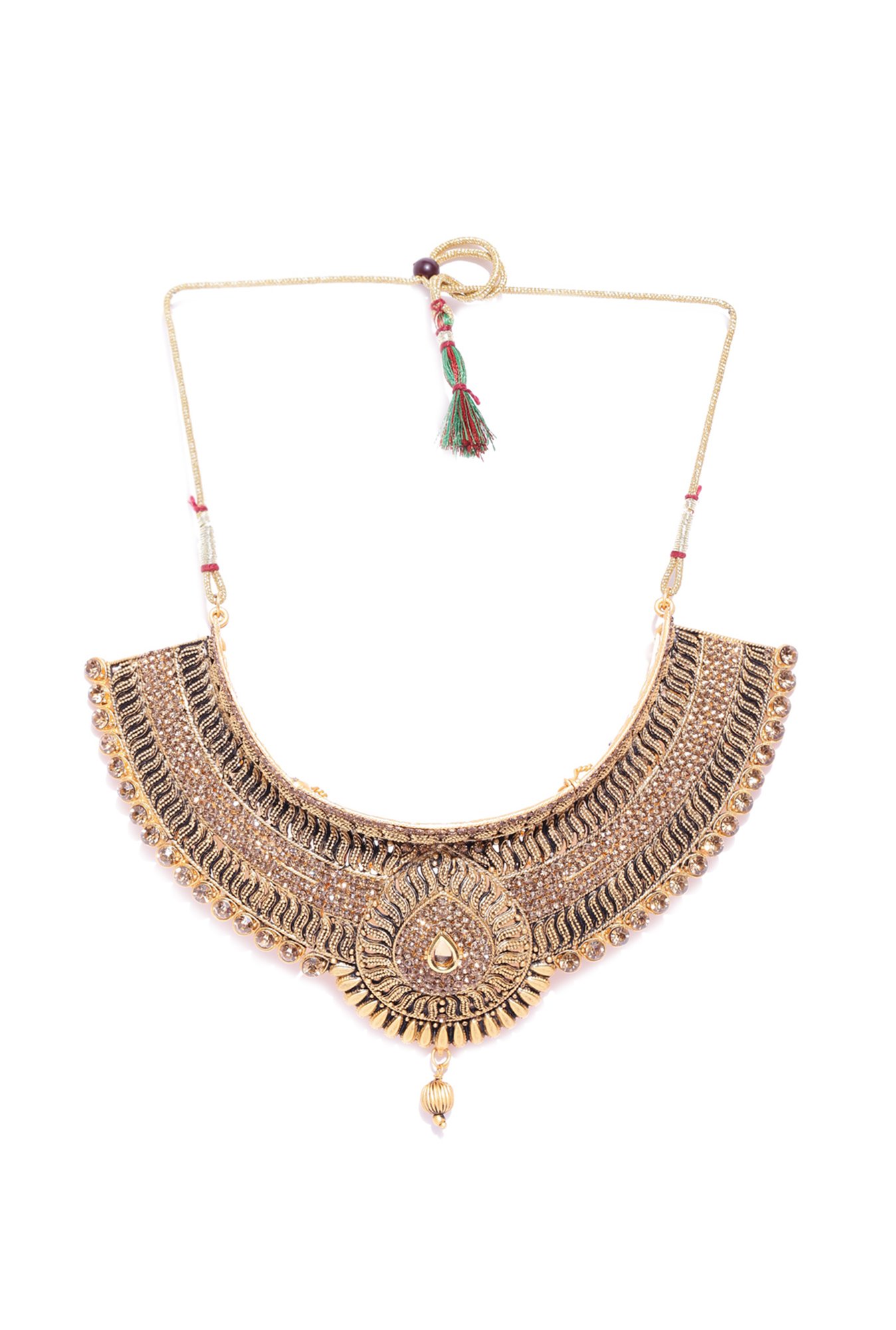 Zaveri Pearls Bridal Golden Alloy Set