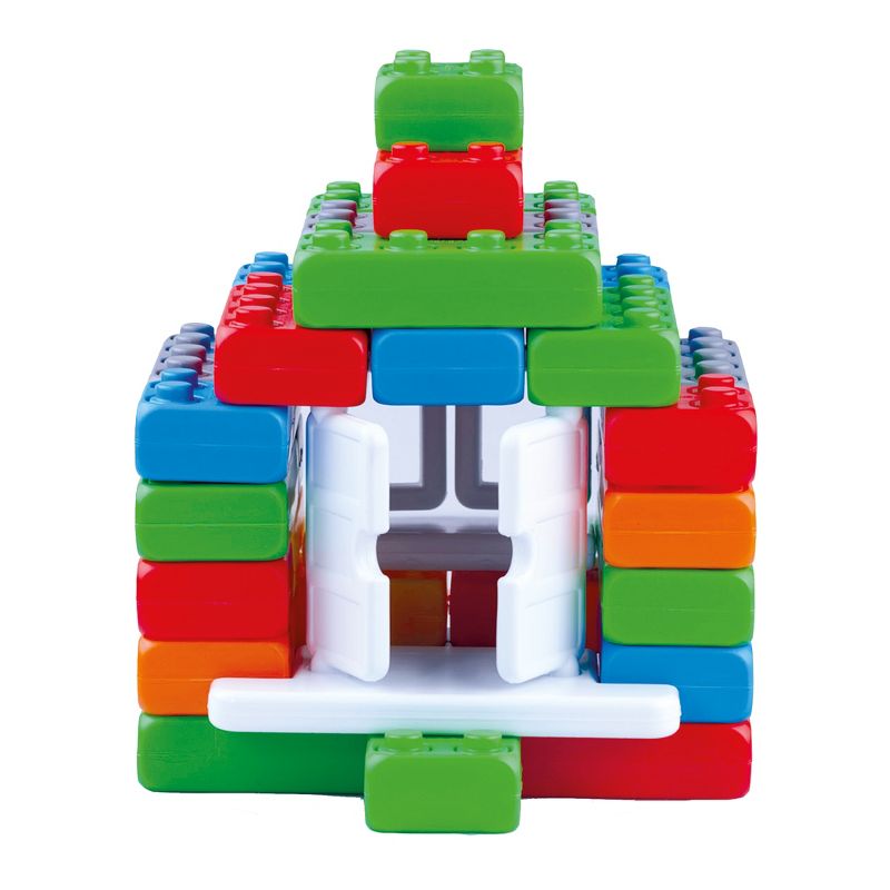 ECR4Kids Big Building Bricks with Windows & Doors - Sensory Toddler Toy - 140 Piece