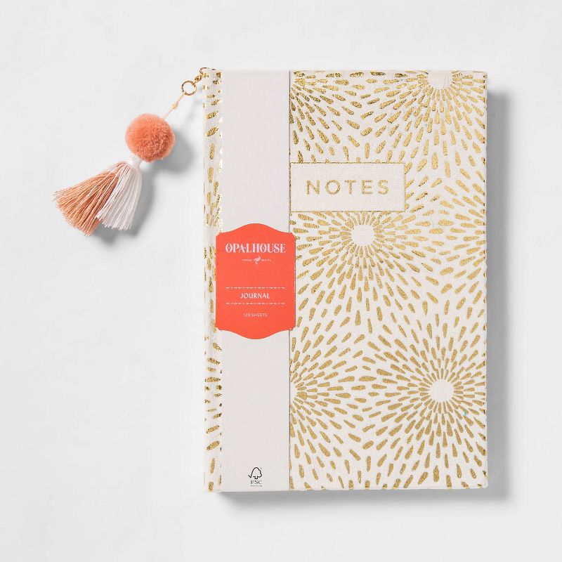 Lined Velvet Hot Stamped Casebound Journal Rose - Opalhouse™