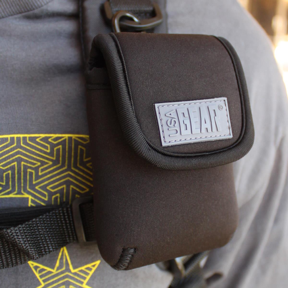 USA GEAR Action Camera Protective Carrying Pouch w/ Quick Release Carabiner , Belt Loop & Scratch-Resitant Interior - Works With GoPro Hero4 , Hero3+ , Hero3 & More GoPro Action Cameras & Accessories