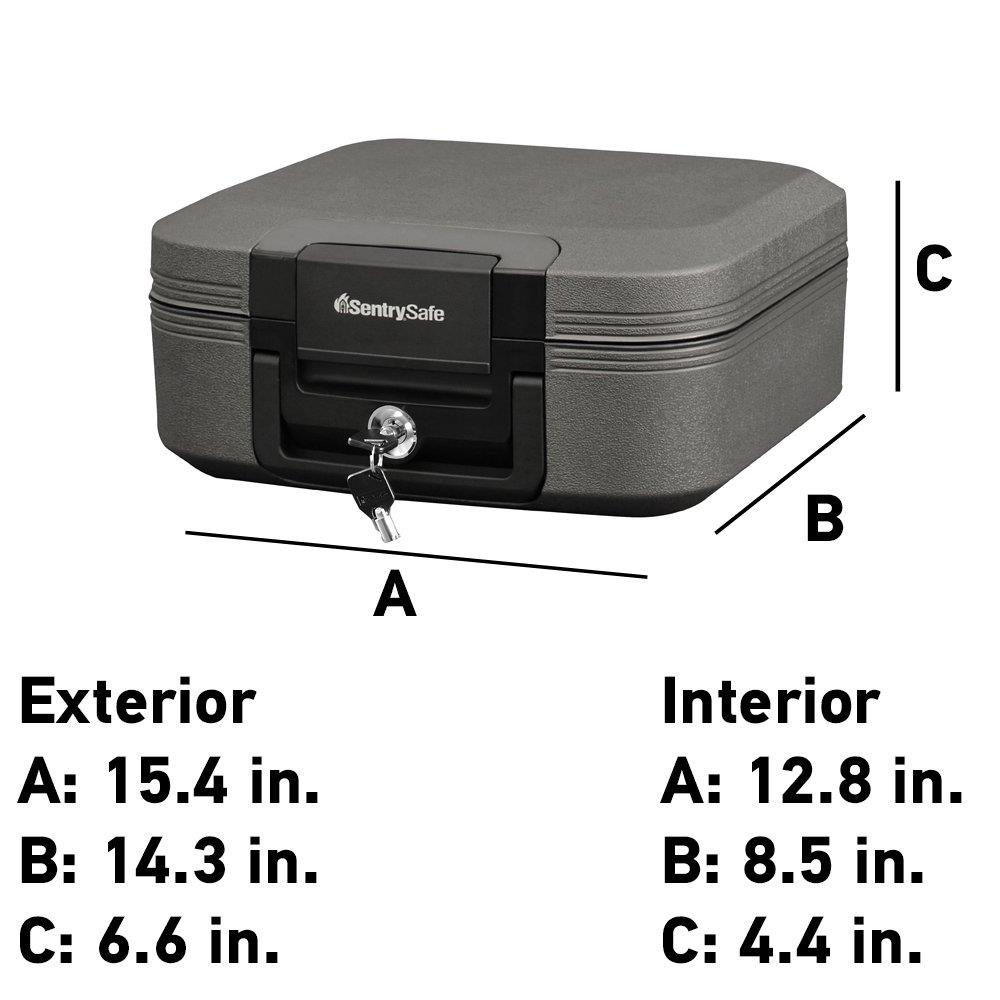 SentrySafe Fire Safe, Waterproof Fire Resistant Chest, 0.28 Cubic Feet, Medium, CHW20205