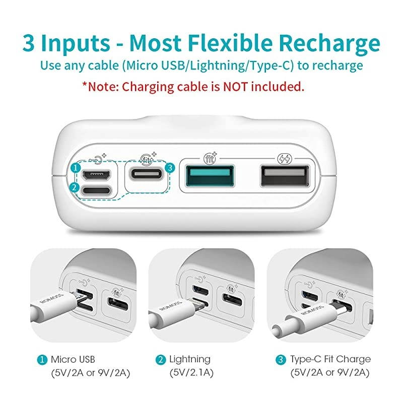 USB C Power Bank 26800mAh PD Portable Charger 18W 3 Outputs and 3 Inputs External Battery Packs Compatible for iPhone Xs Max iPad Pro Nintendo Switch Samsung S8 and Other Smart Devices