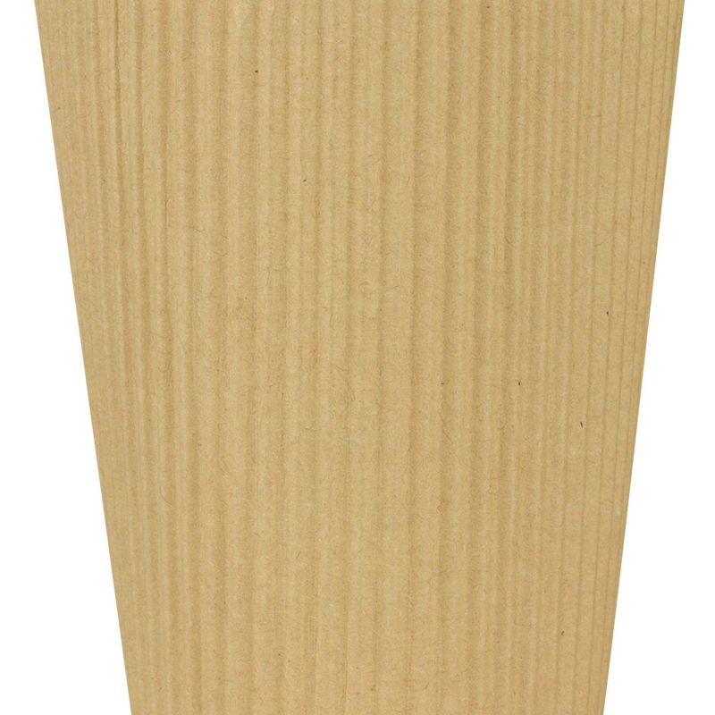Karat C-K512W 9 Ounce Ripple Grip Sturdy Insulated To Go High Quality Recyclable Paper Hot Cups for Coffee, Tea, and Hot Chocolate, 500, Beige