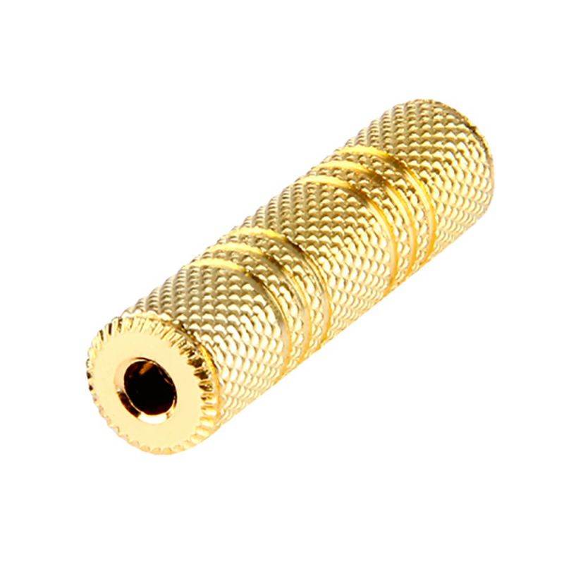 SatelliteSale Stereo Jack 3.5mm Female to 3.5mm Female Gold Plated Metal Adapter