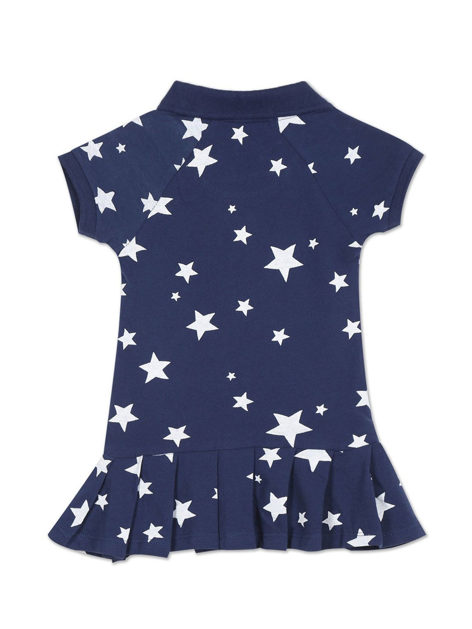 U.S. Polo Assn. Kids Navy Printed Polo Dress