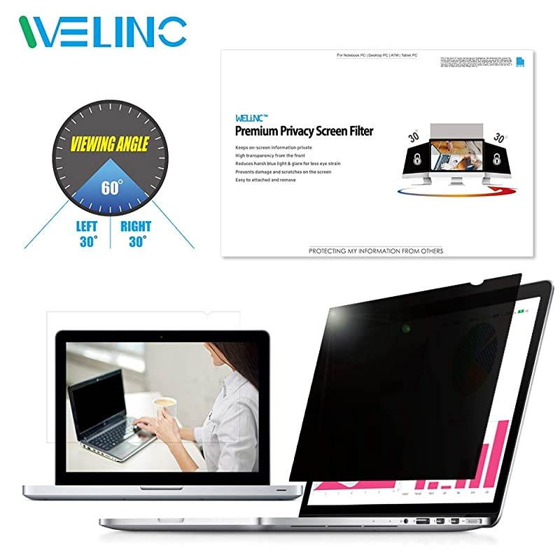 22 Inch - 16:9 Aspect Ratio - Computer Privacy Screen Filter for Widescreen Monitor - Anti-Glare - Anti-Scratch Protector Film - Protects Your Eyes from Harmful Glare and Blue Light