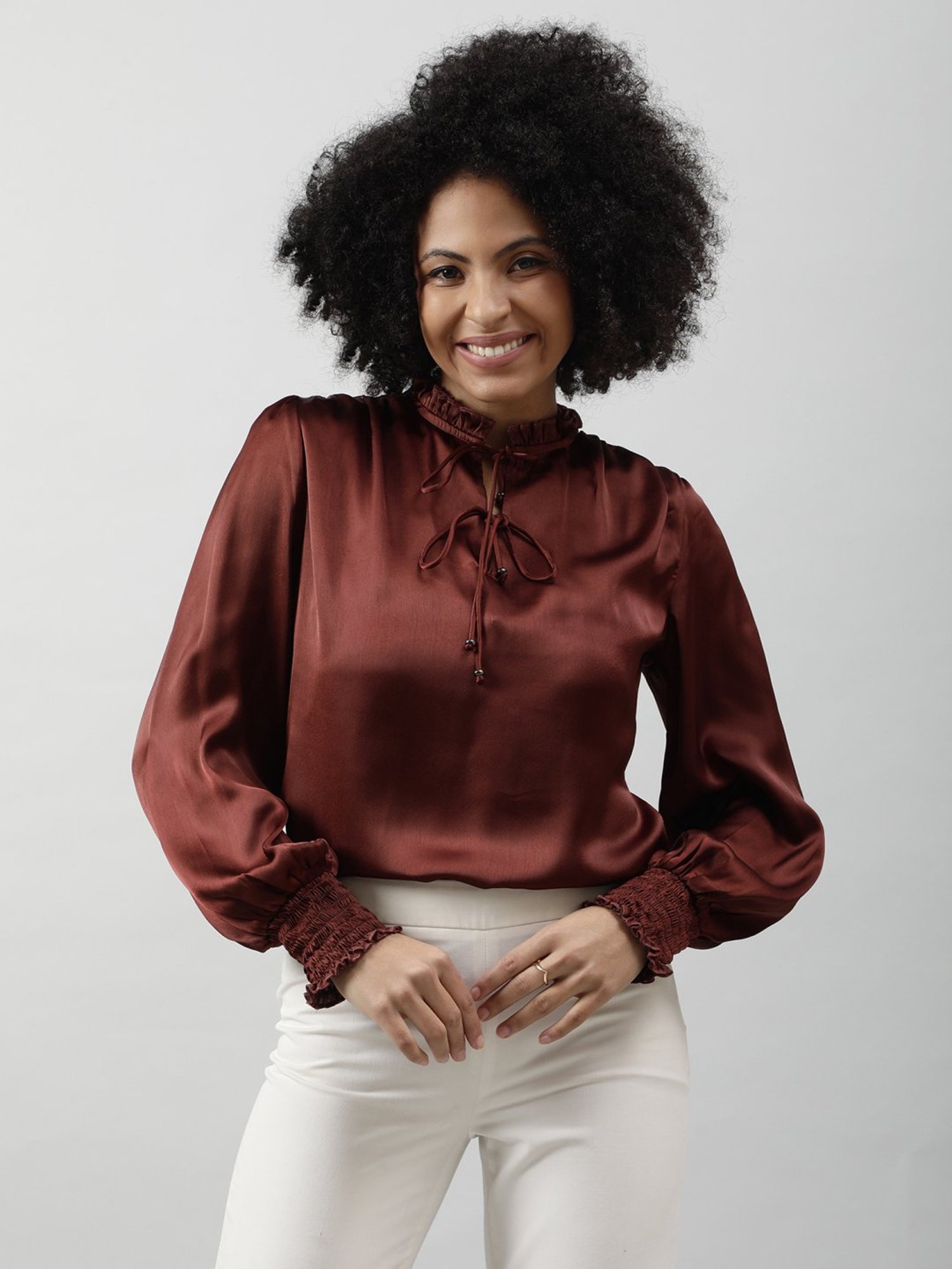 PURYS Brown Relaxed Fit Top
