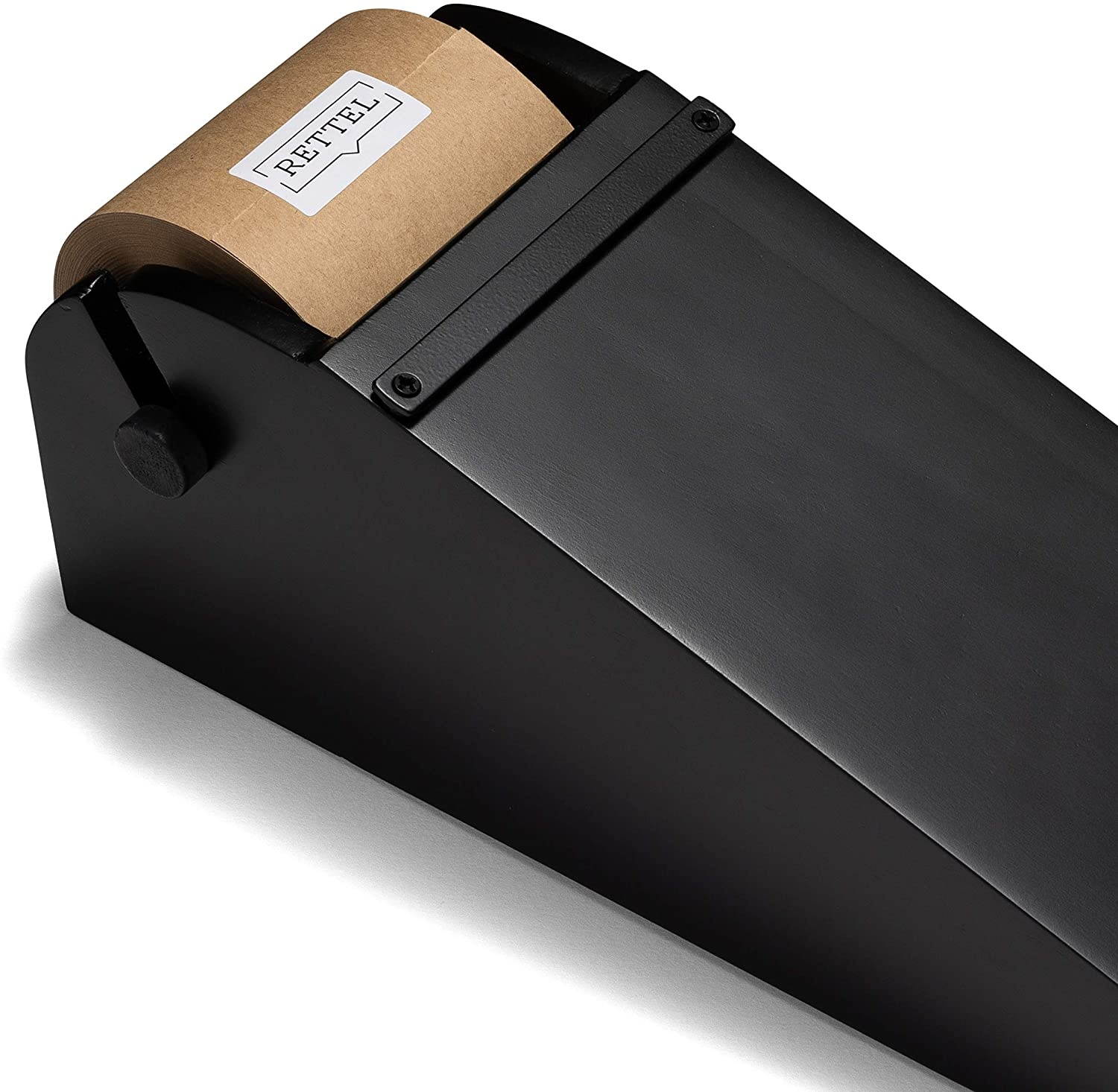 RETTEL - Rettel Desktop Roller - Kraft Paper Desktop Roller - 1 Kraft Paper Roll Included (Black)