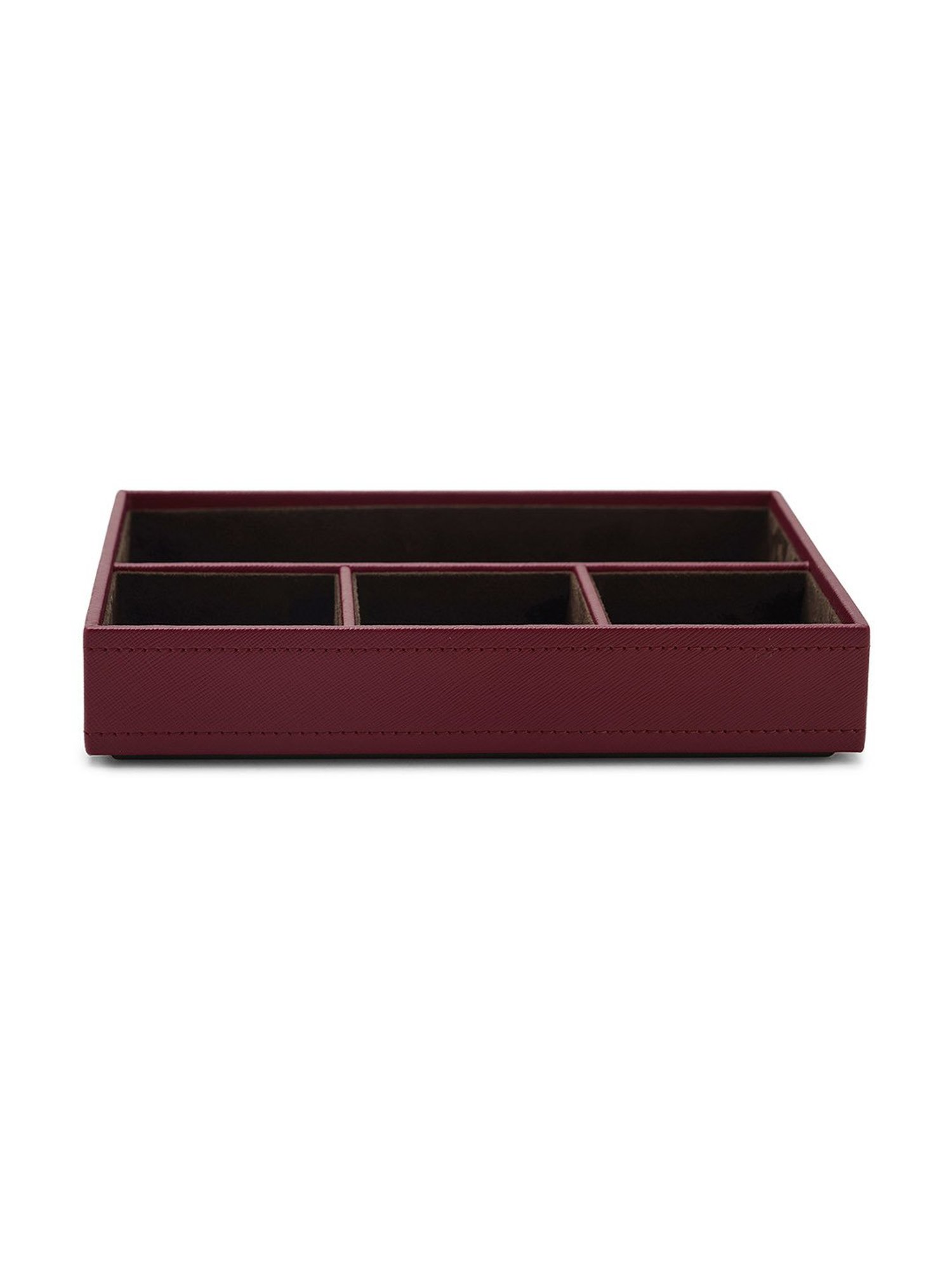 Pure Home and Living Red Leather Solid Organisers