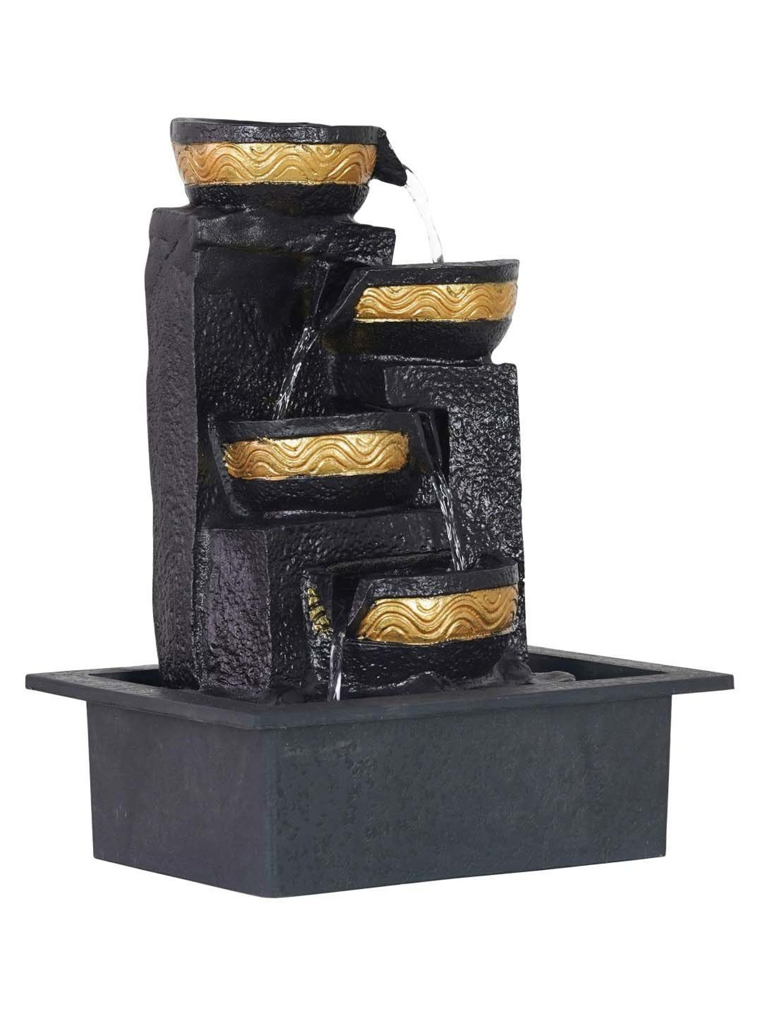 Tayhaa Brown Resin Fiery Tiger Head Showpiece