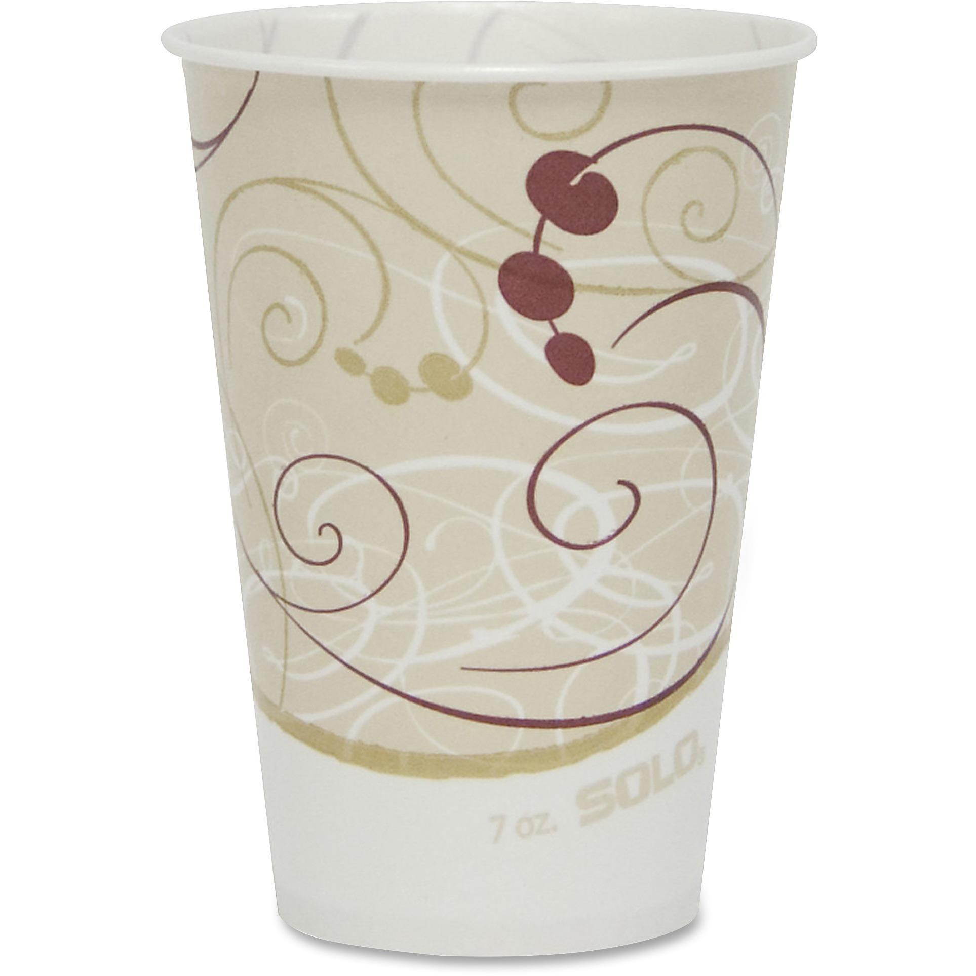 Symphony R7NSYM Wax Coated Paper Cold Cup, 7 oz. - 1 Case (2000 Cups)