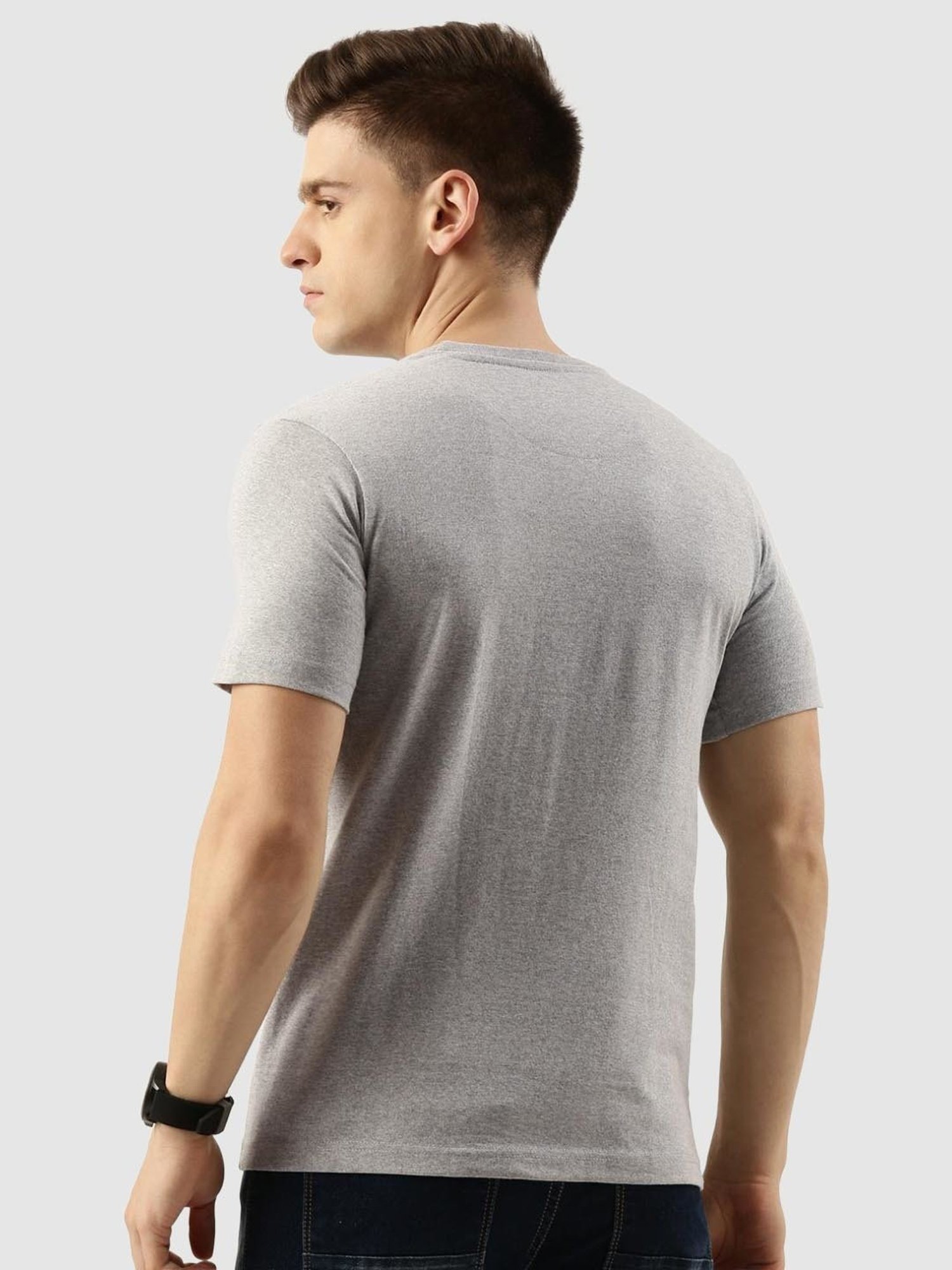 Bene Kleed Grey Regular Fit T-Shirt