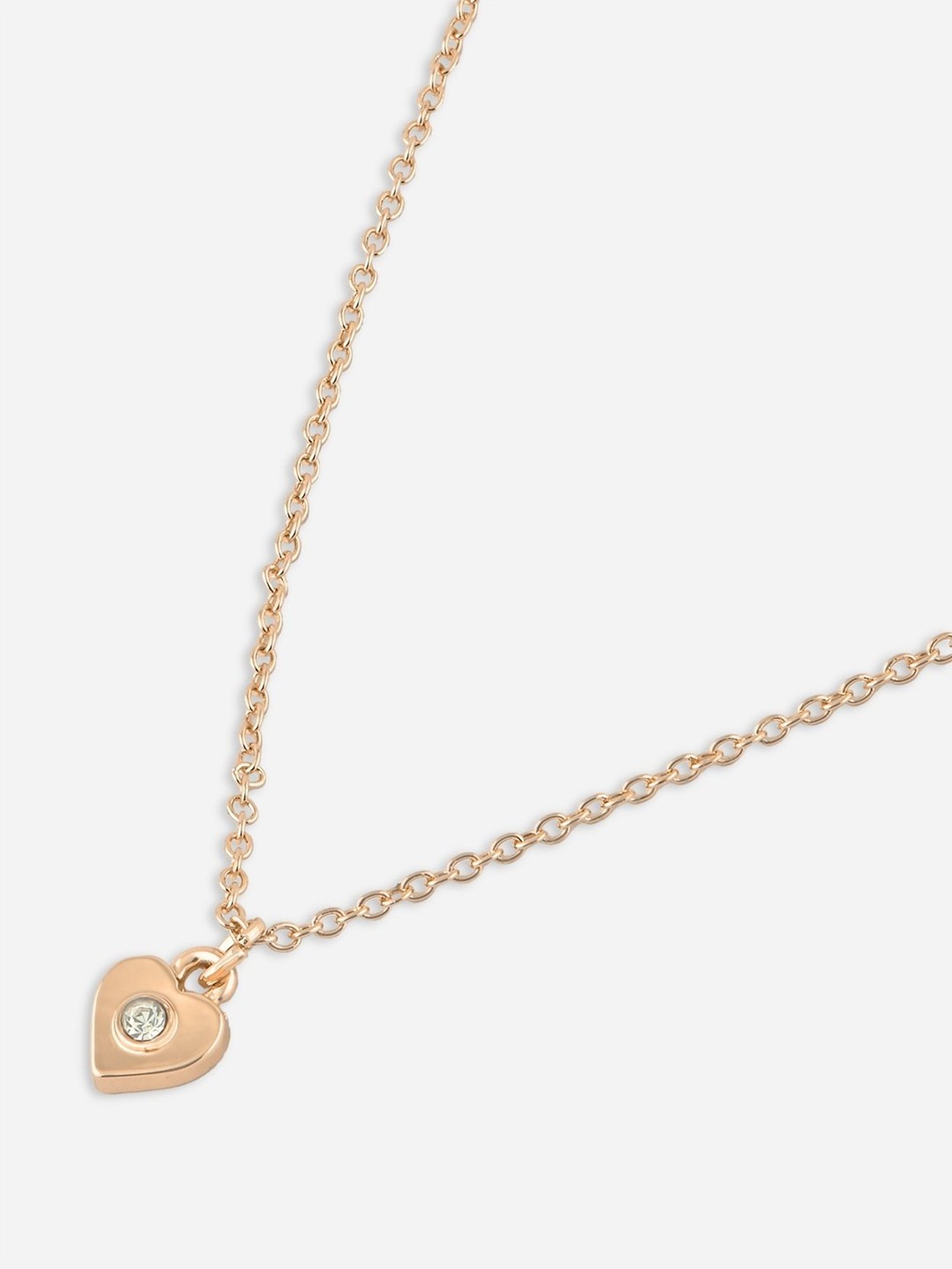 Toniq Gold-Plated Heart Charm Pendant Necklace