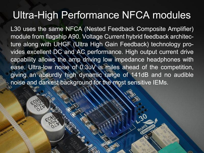 TOPPING L30 AMP NFCA HiFi 6.35MM Headphone Amplifier RCA Hi-Res Preamplifier Amplifier