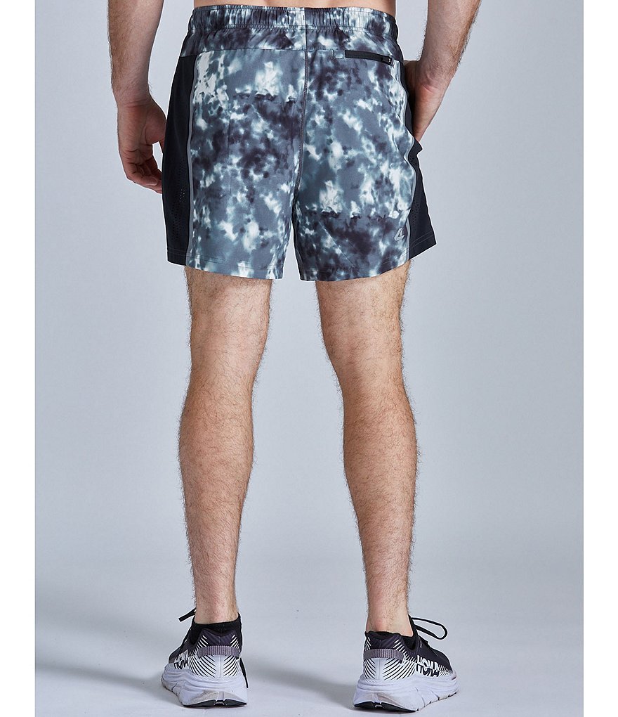 Fourlaps Mid-Rise Bolt 8#double; Inseam Printed Training Shorts