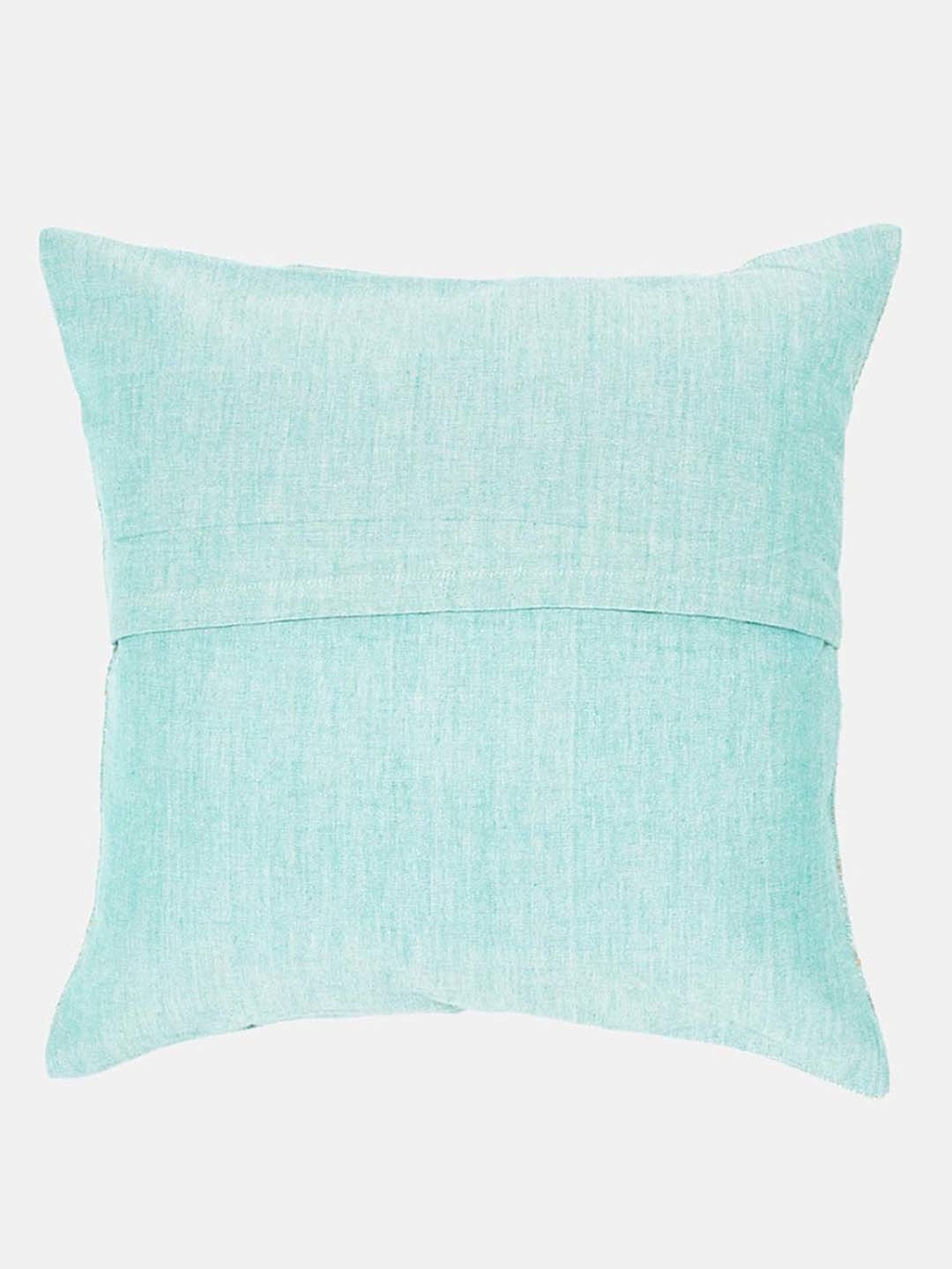 Fabindia Standalone Teal Cotton Haiba Cushion Cover