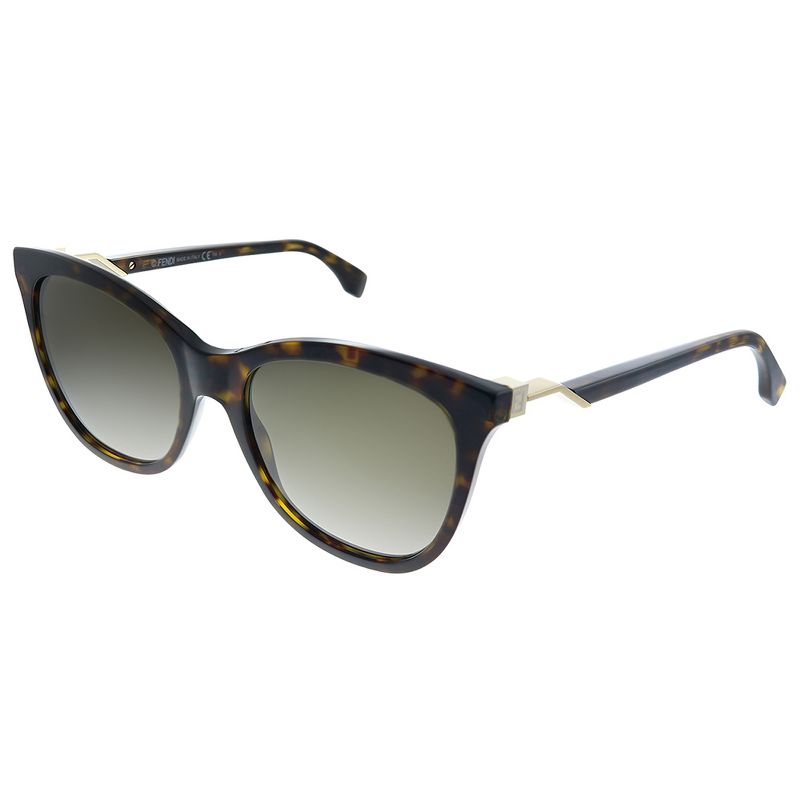 Fendi FF 0200 086 HA Womens Cat-Eye Sunglasses Havana 55mm