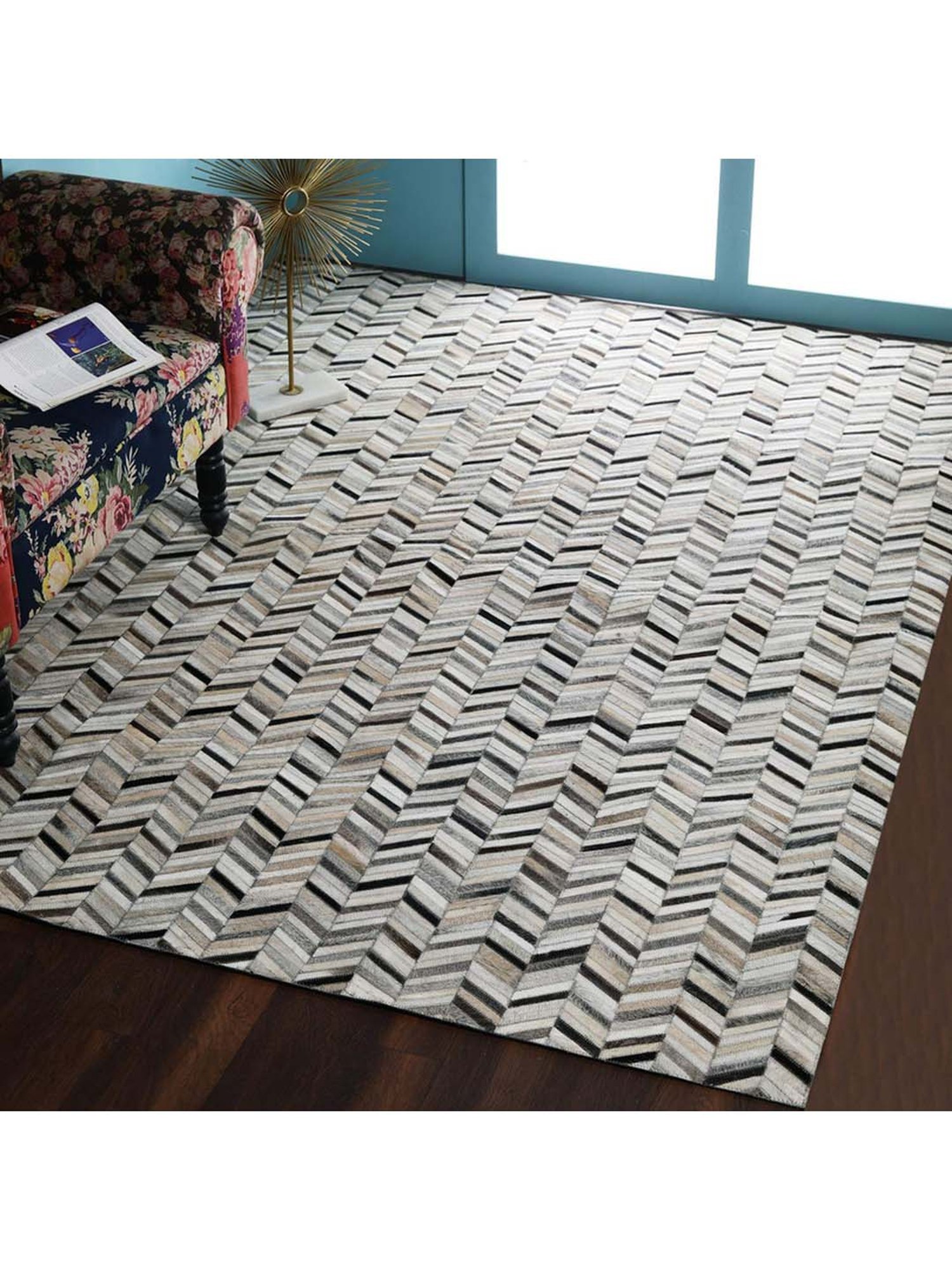 Pequra Multicolor Leather XL Carpet - Set of 1