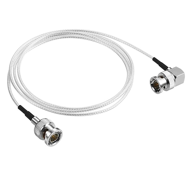 75 Ohm HD-SDI BNC Male Right Angle to BNC Male Right Angle Coax Cable (10FT Right Angle)